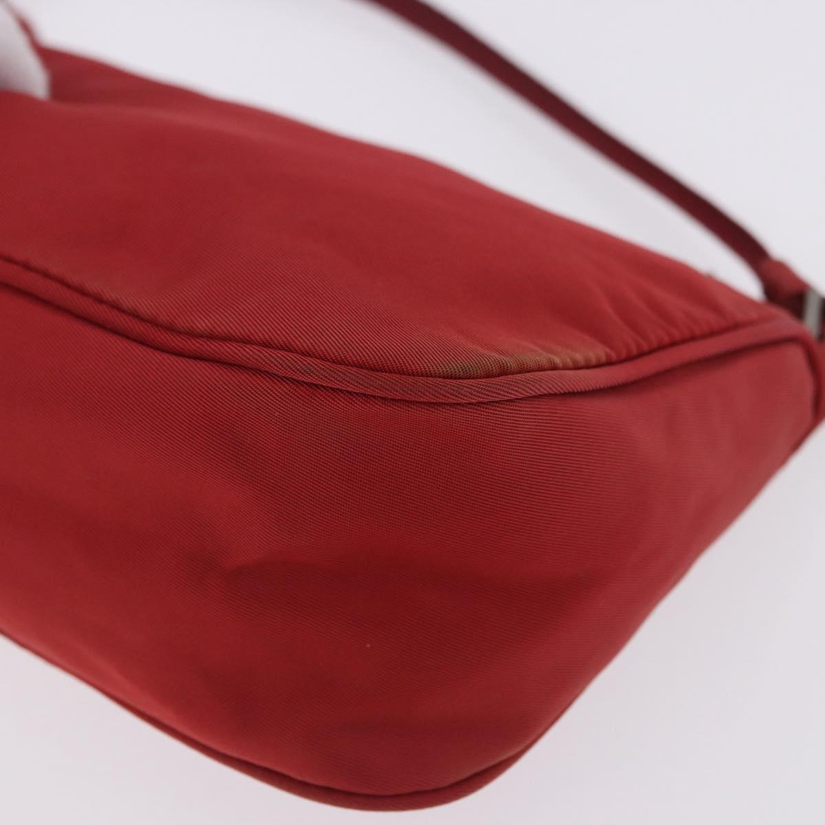 PRADA Accessory Pouch Nylon Red Silver Auth 195521A - Jerrillo image 9