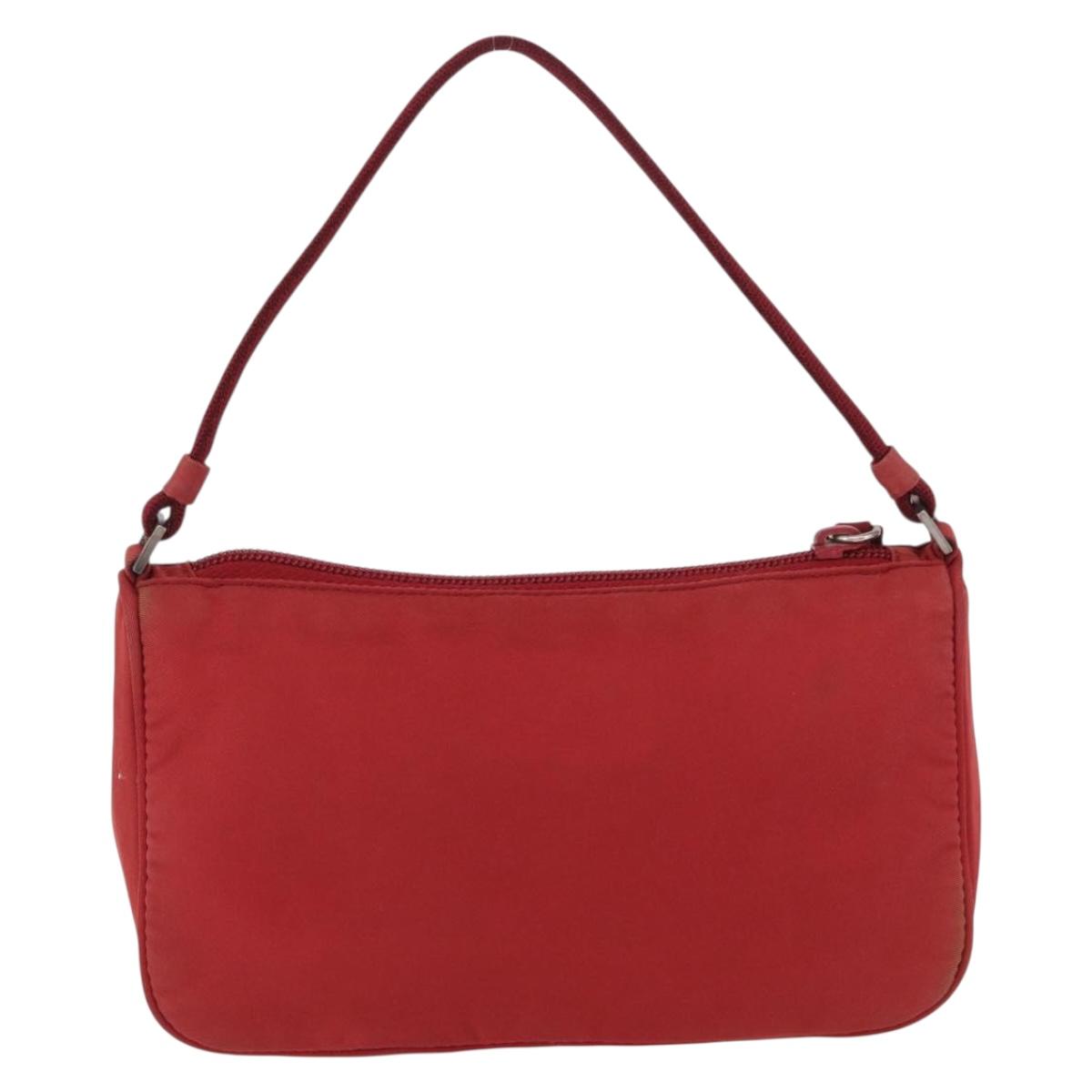 PRADA Accessory Pouch Nylon Red Silver Auth 195521A - Jerrillo image 2