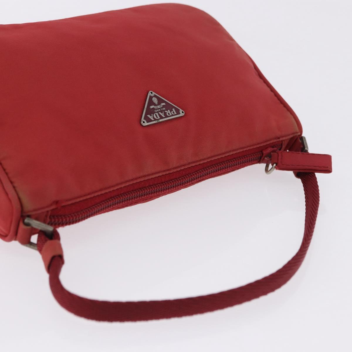 PRADA Accessory Pouch Nylon Red Silver Auth 195521A - Jerrillo image 6