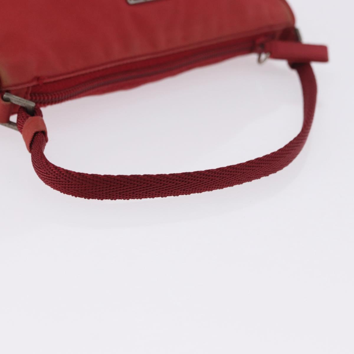 PRADA Accessory Pouch Nylon Red Silver Auth 195521A - Jerrillo image 7