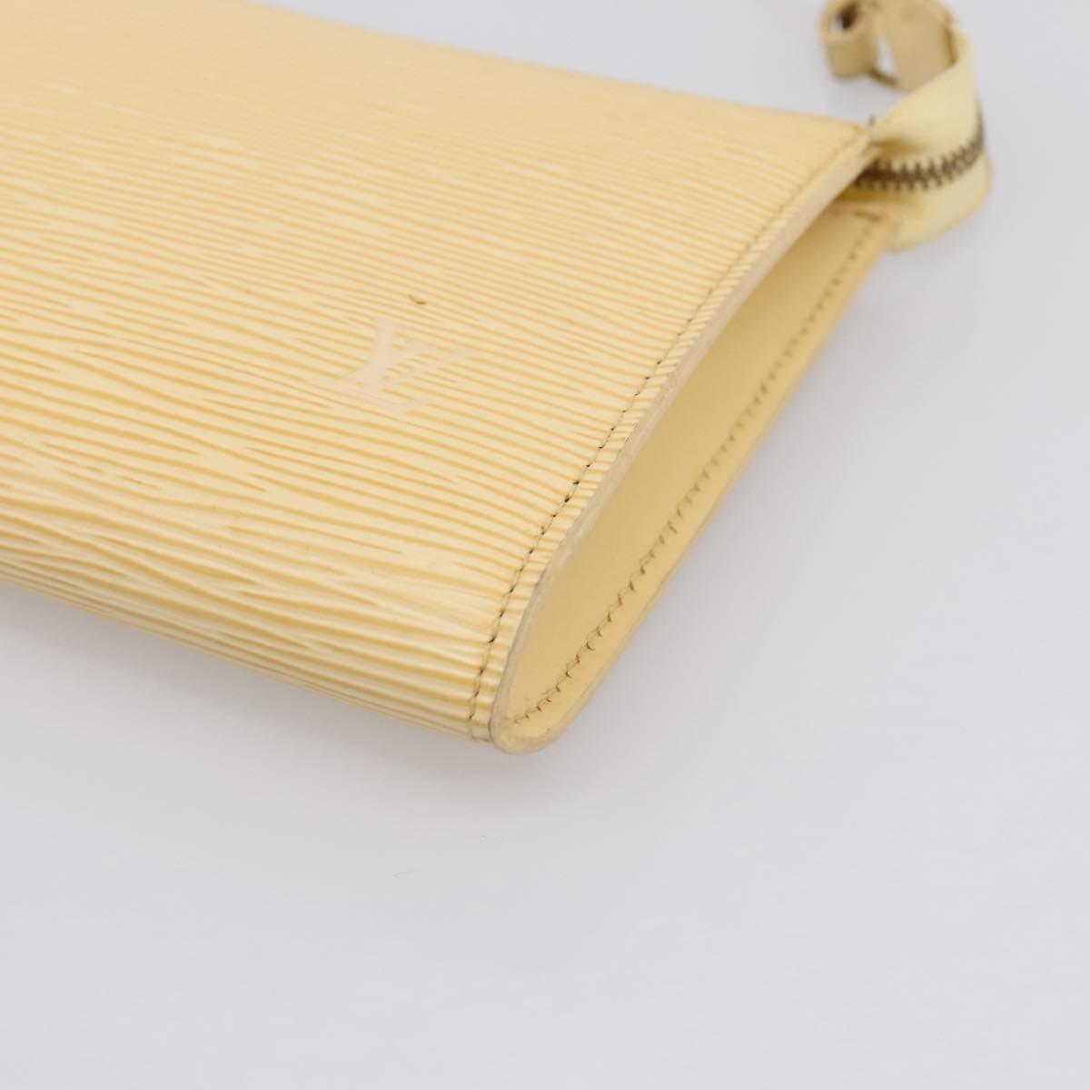 LOUIS VUITTON Epi Pochette Accessoires Pouch Vanilla M5294A LV Auth 195523V - Jerrillo image 10