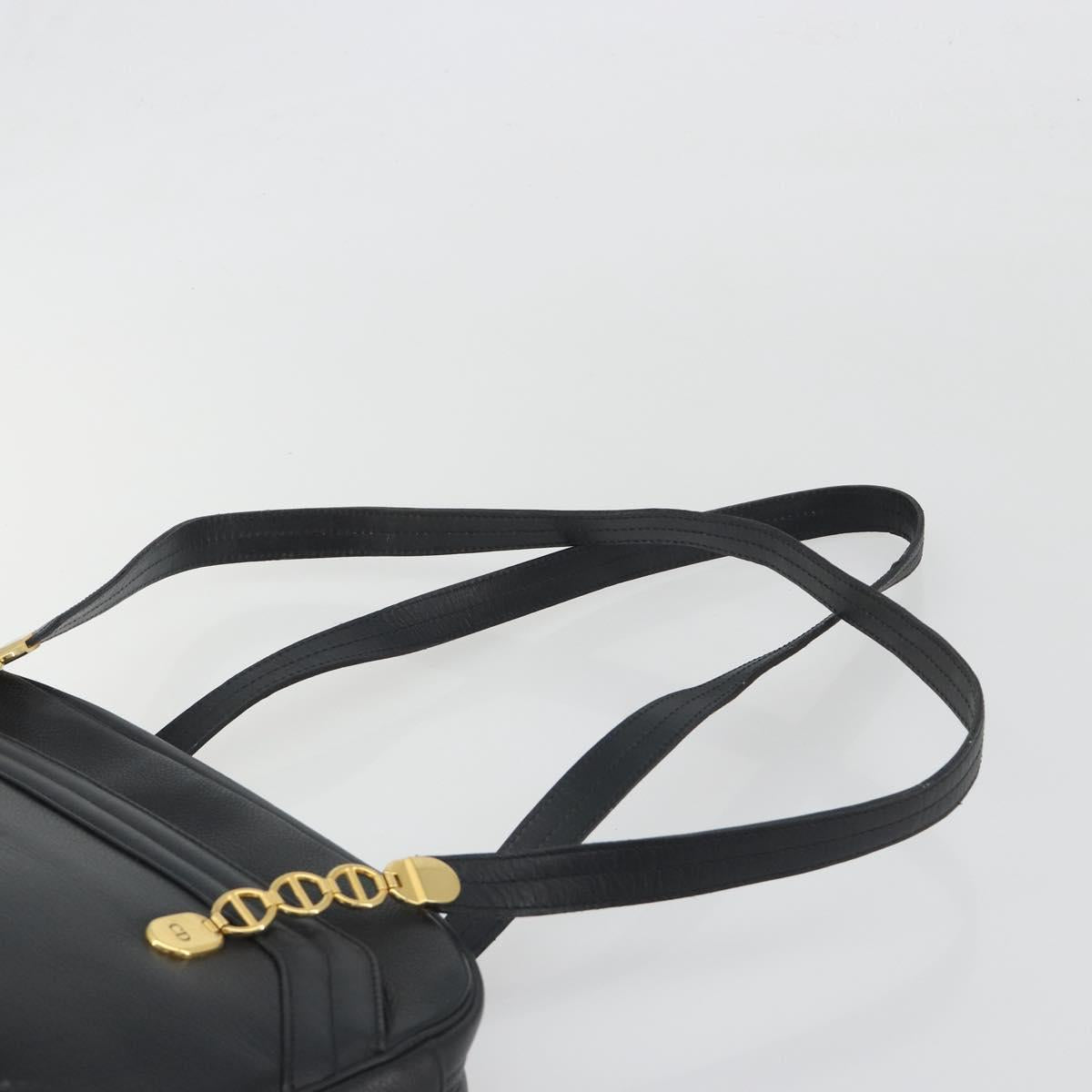 Christian Dior Tote Bag Leather Black Gold Auth 195576A - Jerrillo image 8