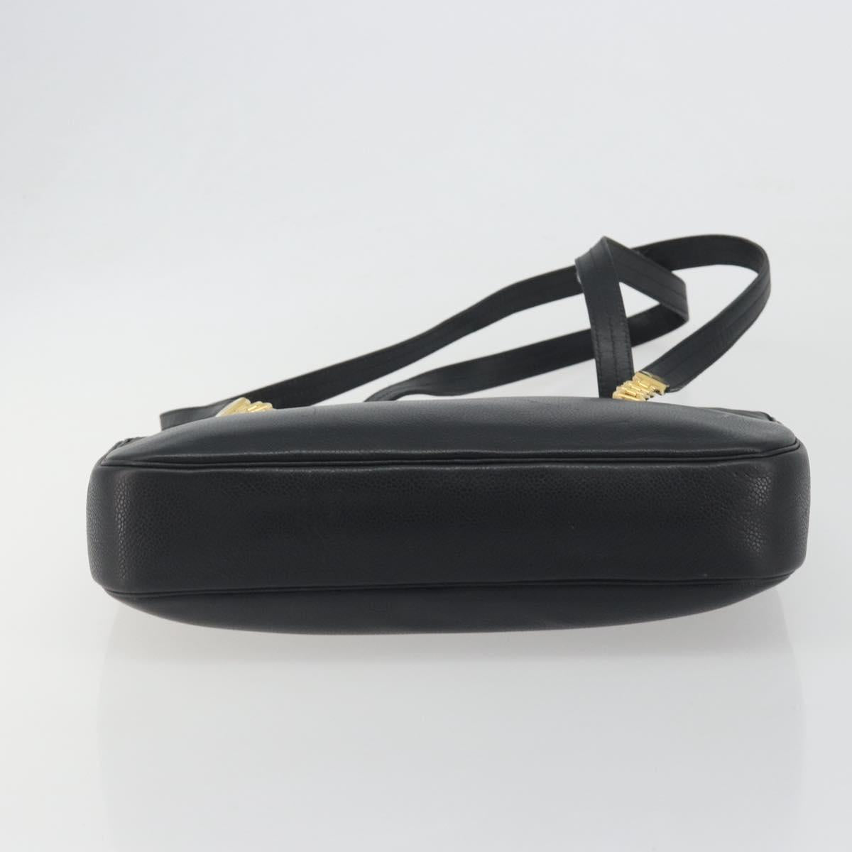 Christian Dior Tote Bag Leather Black Gold Auth 195576A - Jerrillo image 5