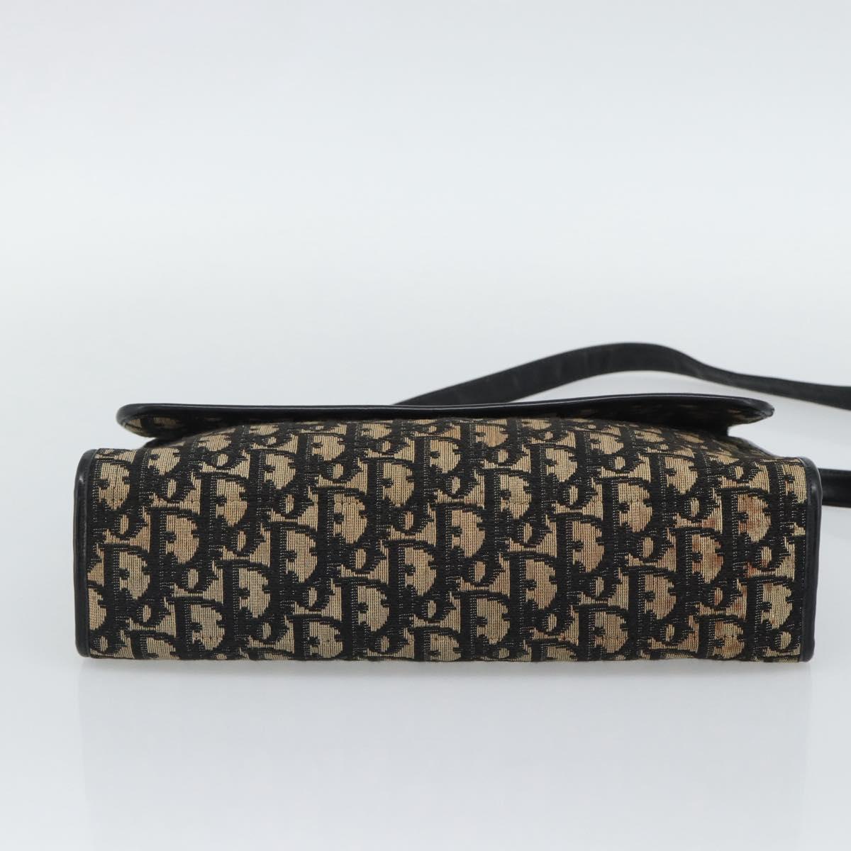 Christian Dior Trotter Canvas Shoulder Bag 2way Navy Gold Auth 195594A - Jerrillo image 5