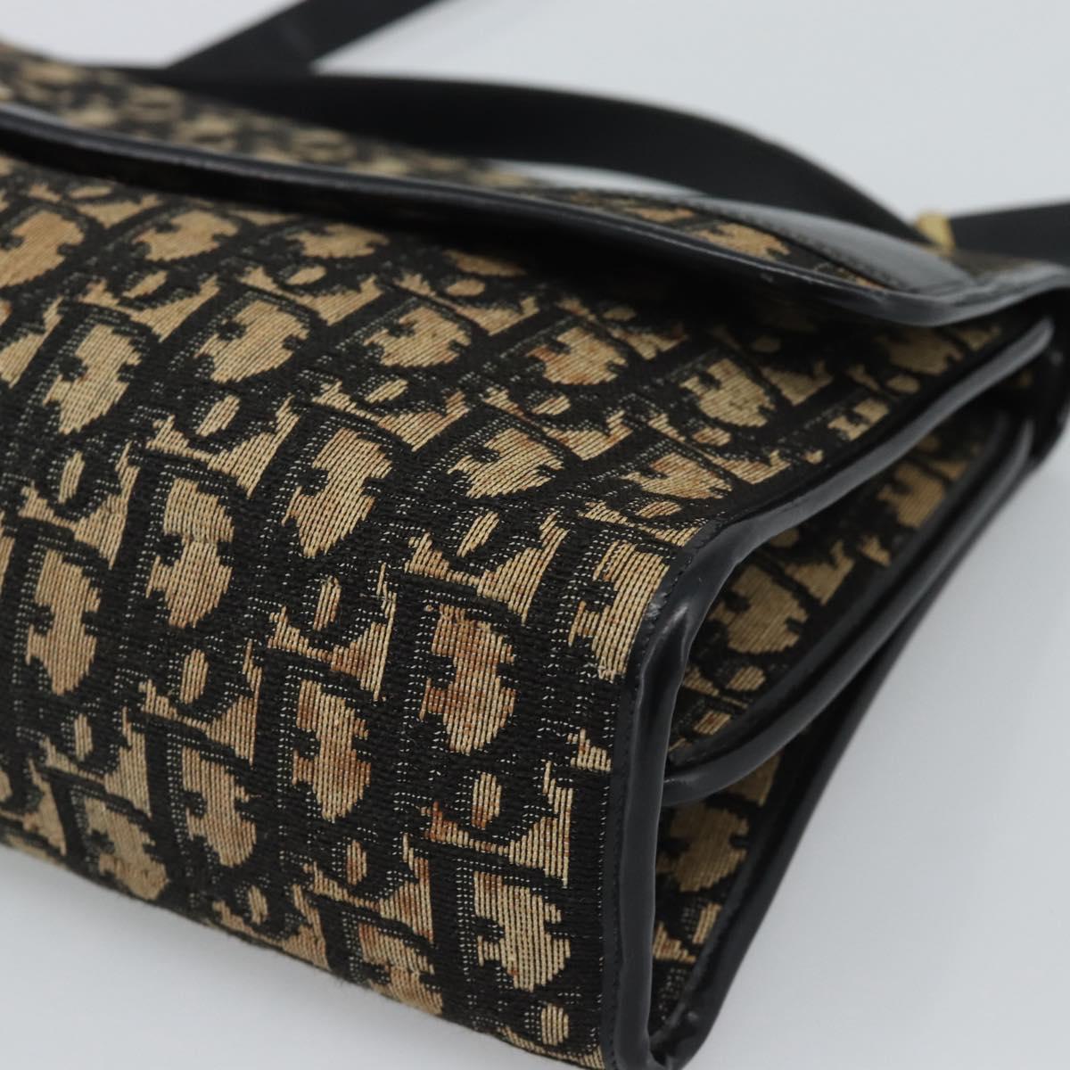Christian Dior Trotter Canvas Shoulder Bag 2way Navy Gold Auth 195594A - Jerrillo image 10