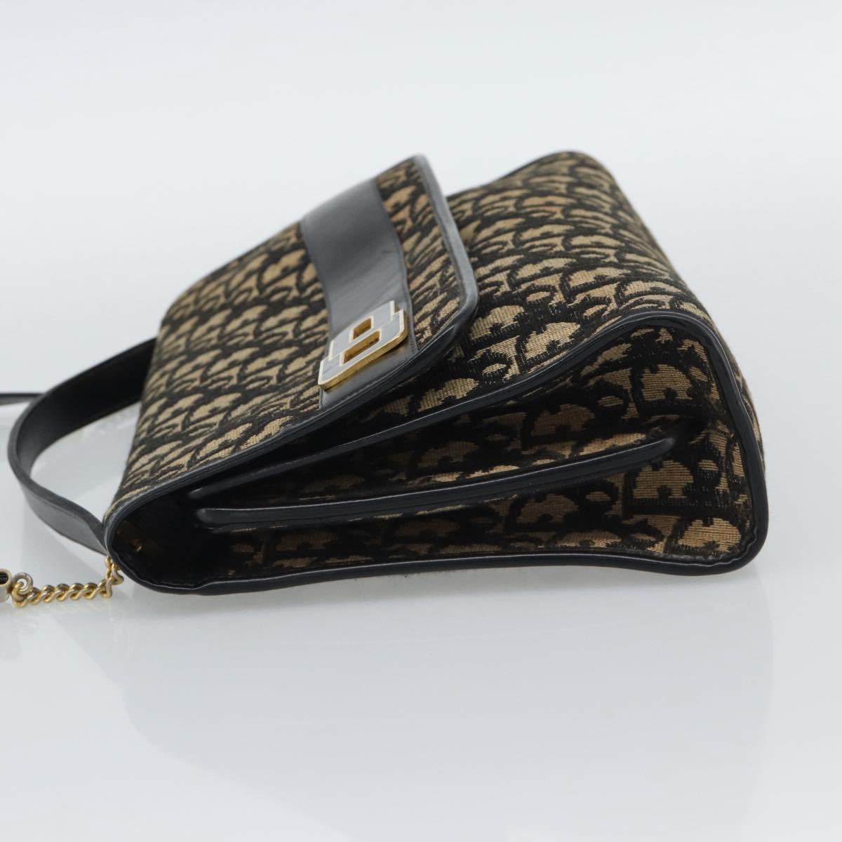 Christian Dior Trotter Canvas Shoulder Bag 2way Navy Gold Auth 195594A - Jerrillo image 3
