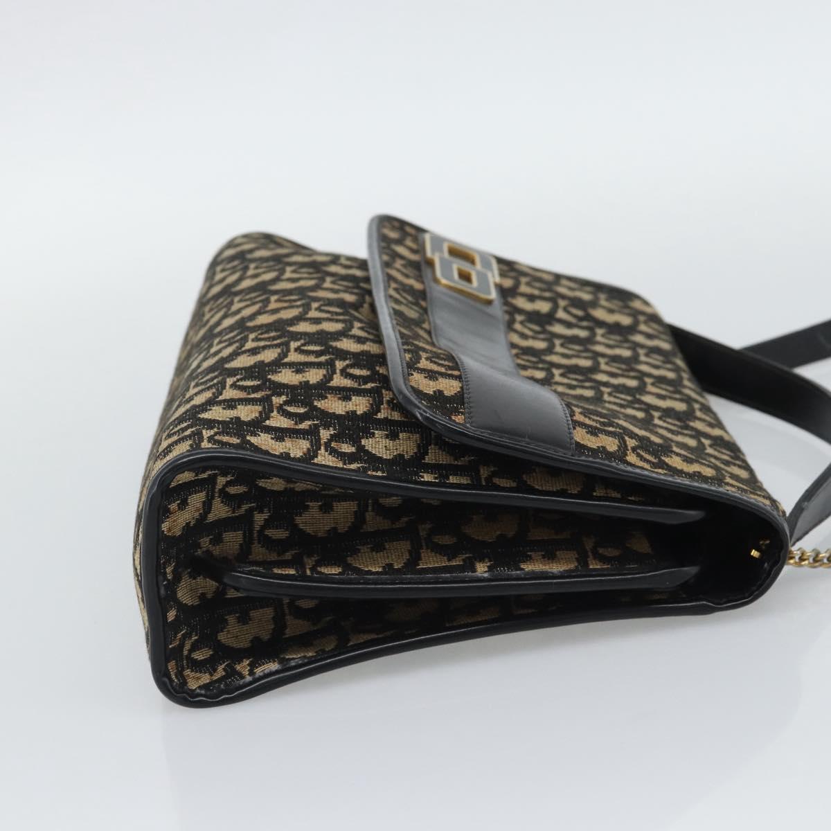 Christian Dior Trotter Canvas Shoulder Bag 2way Navy Gold Auth 195594A - Jerrillo image 4