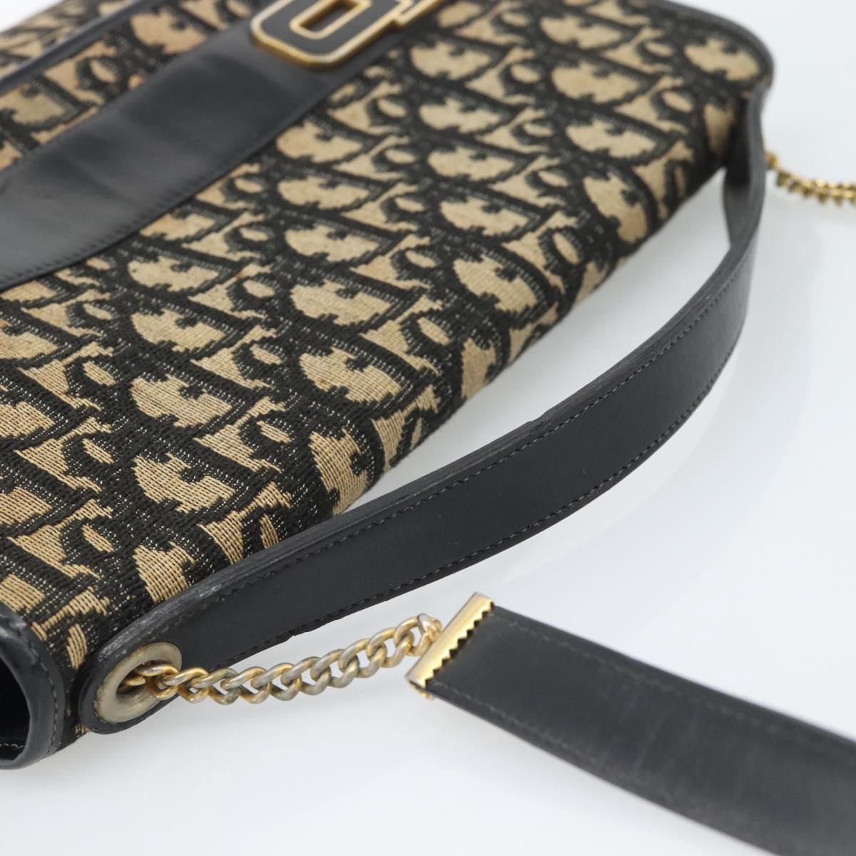 Christian Dior Trotter Canvas Shoulder Bag 2way Navy Gold Auth 195594A - Jerrillo image 7