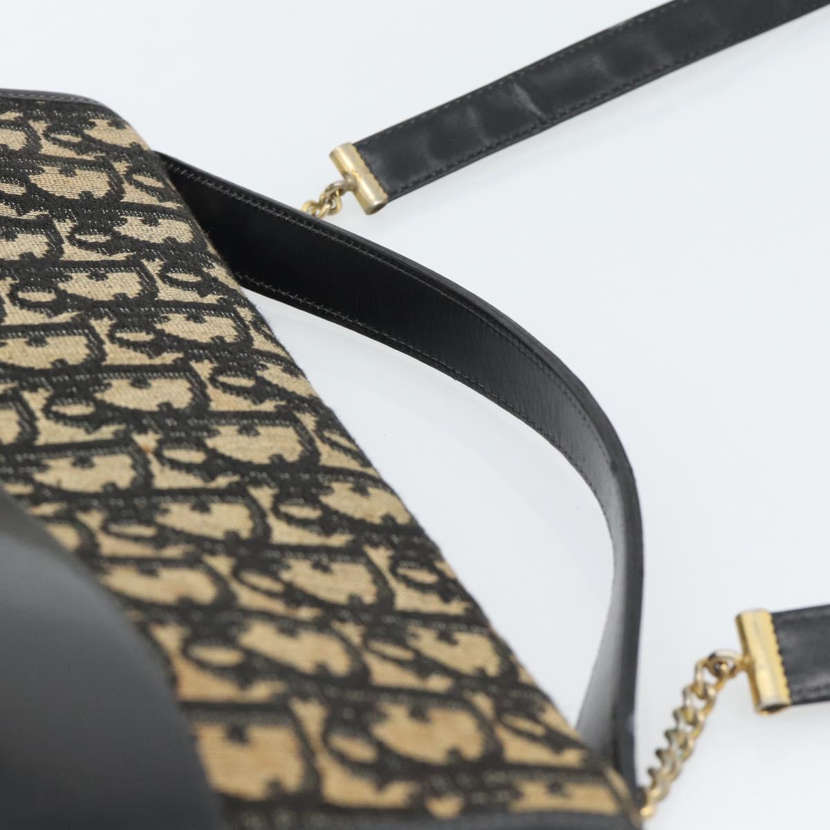 Christian Dior Trotter Canvas Shoulder Bag 2way Navy Gold Auth 195594A - Jerrillo image 8