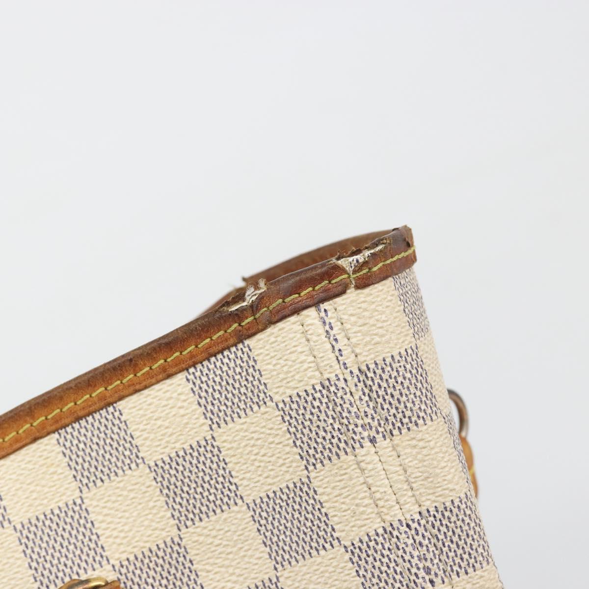 LOUIS VUITTON Damier Azur Neverfull MM Tote Bag N41605 LV Auth 195607 - Jerrillo image 9