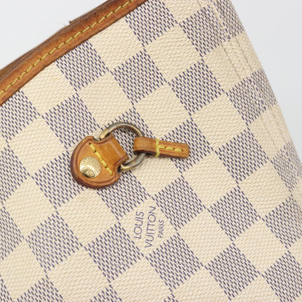 LOUIS VUITTON Damier Azur Neverfull MM Tote Bag N41605 LV Auth 195607 - Jerrillo image 10