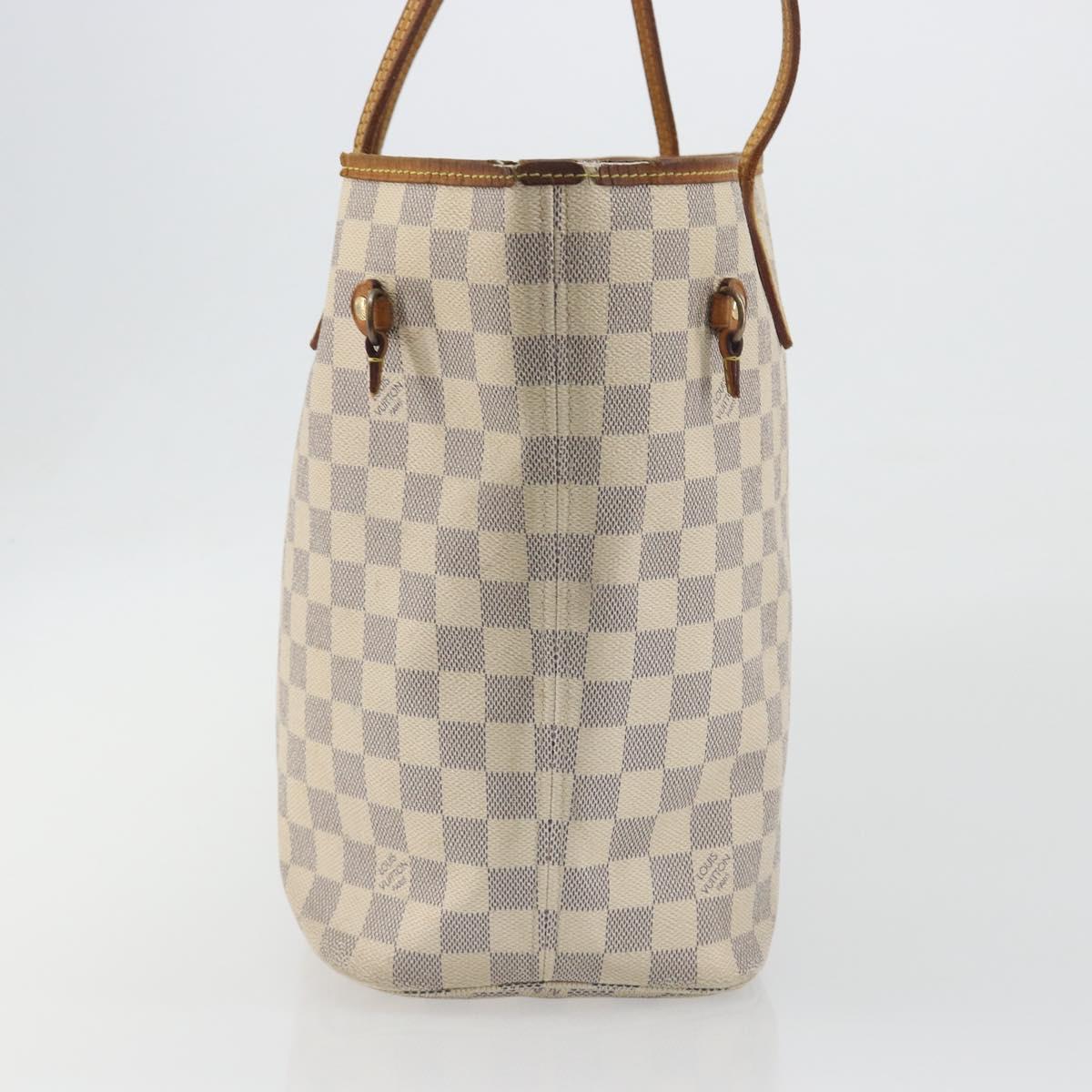 LOUIS VUITTON Damier Azur Neverfull MM Tote Bag N41605 LV Auth 195607 - Jerrillo image 4