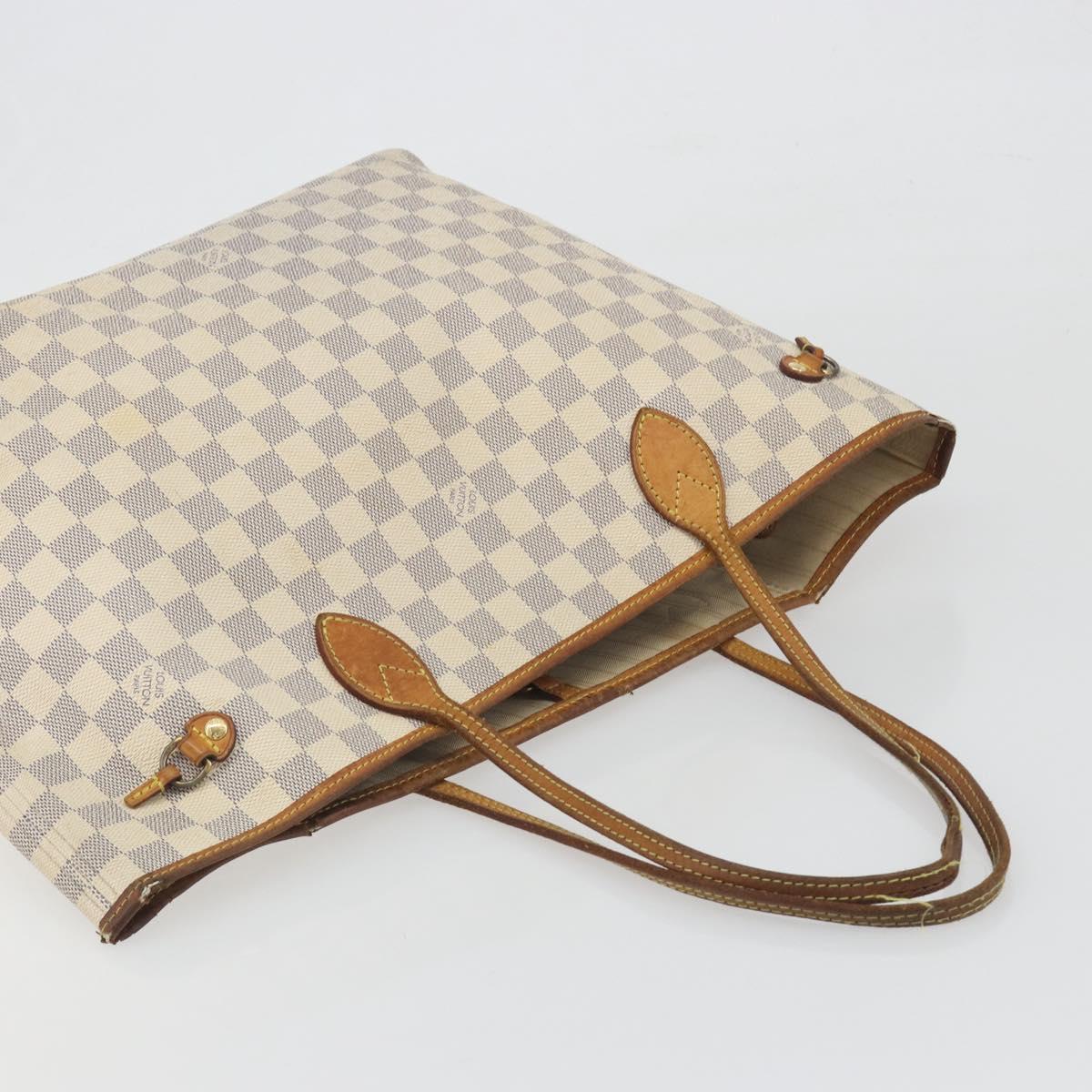 LOUIS VUITTON Damier Azur Neverfull MM Tote Bag N41605 LV Auth 195607 - Jerrillo image 6