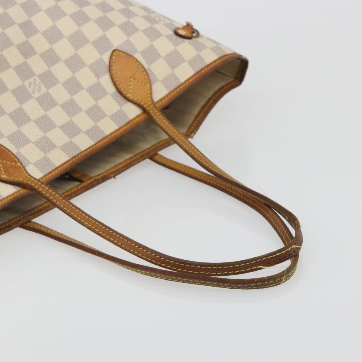 LOUIS VUITTON Damier Azur Neverfull MM Tote Bag N41605 LV Auth 195607 - Jerrillo image 7