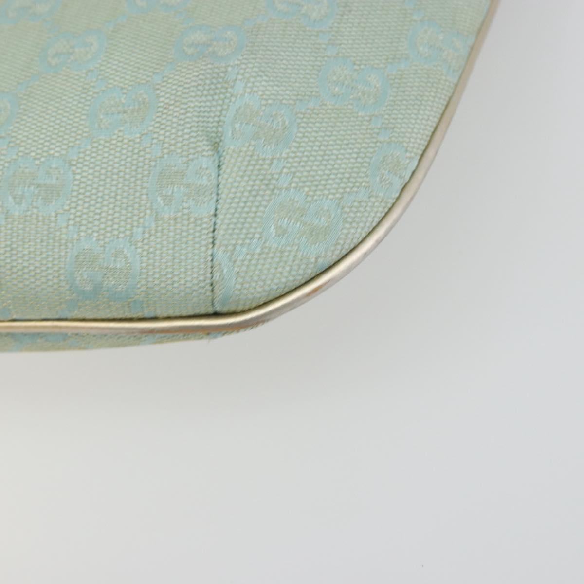 GUCCI GG Canvas Shoulder Bag Light Blue Gold 005 0813 Auth 195610A - Jerrillo image 10