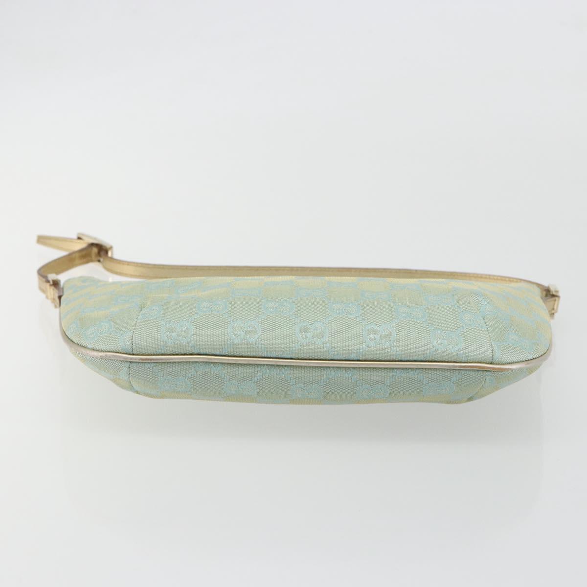 GUCCI GG Canvas Shoulder Bag Light Blue Gold 005 0813 Auth 195610A - Jerrillo image 9