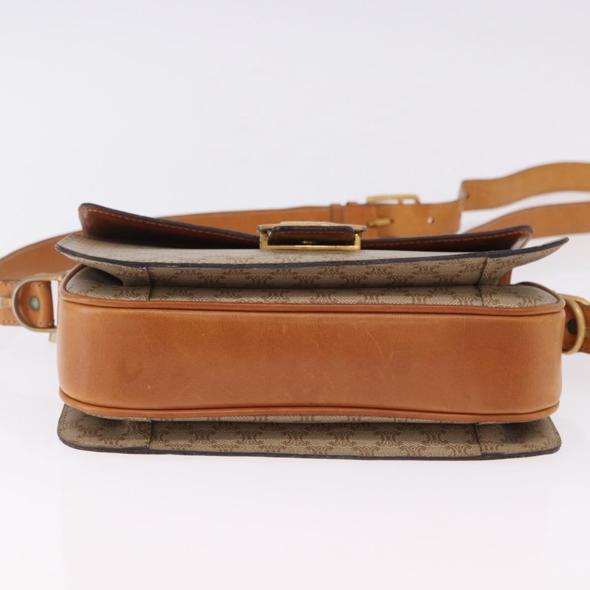 CELINE Macadam Canvas Shoulder Bag PVC Beige Gold Auth 195634 - Jerrillo image 5