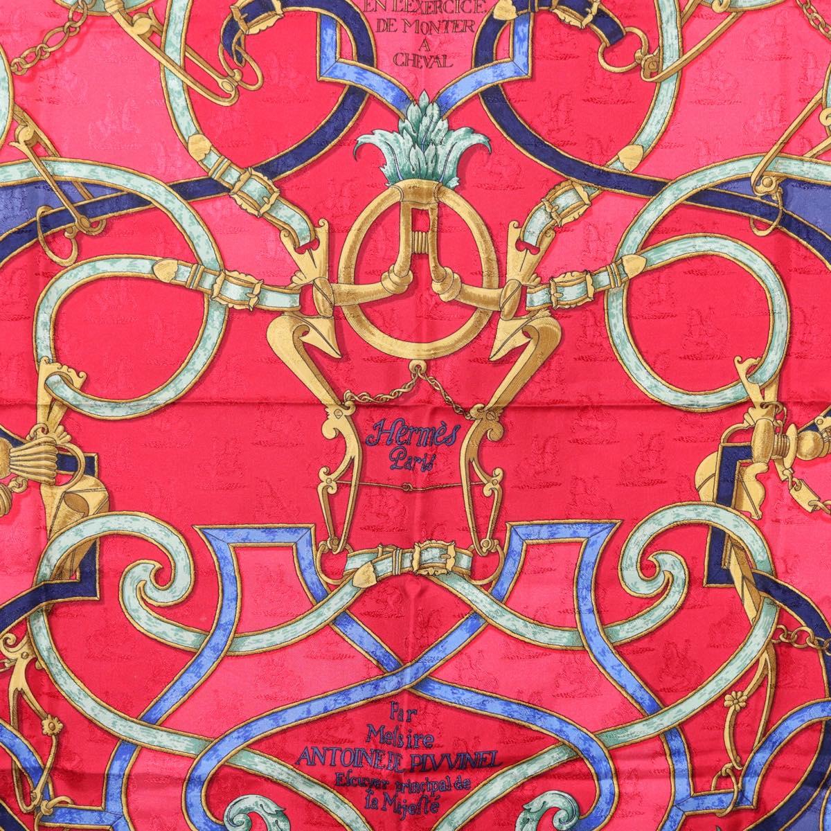 HERMES Carre90 Scarf Silk Red Auth 195639 - Jerrillo image 6