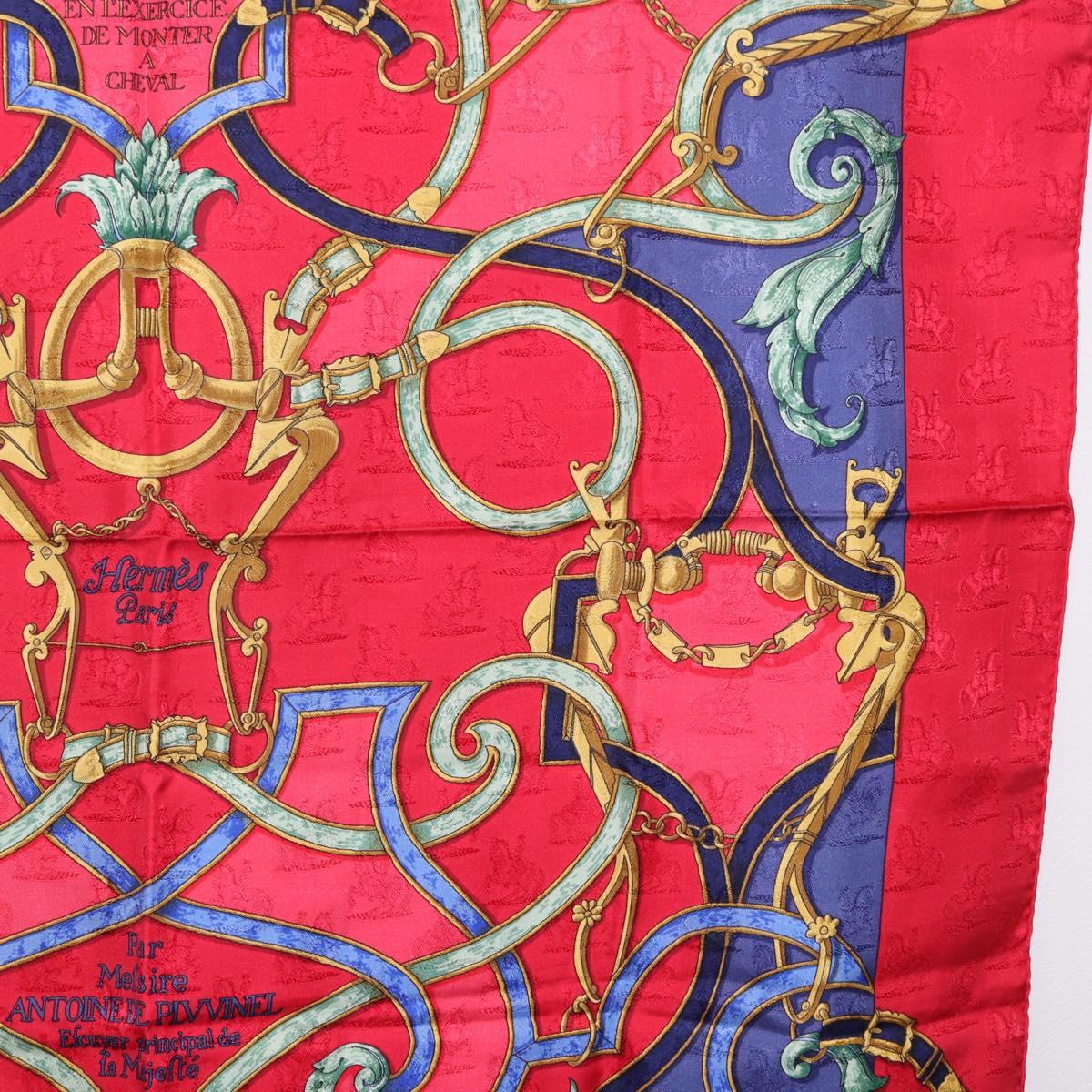 HERMES Carre90 Scarf Silk Red Auth 195639 - Jerrillo image 7