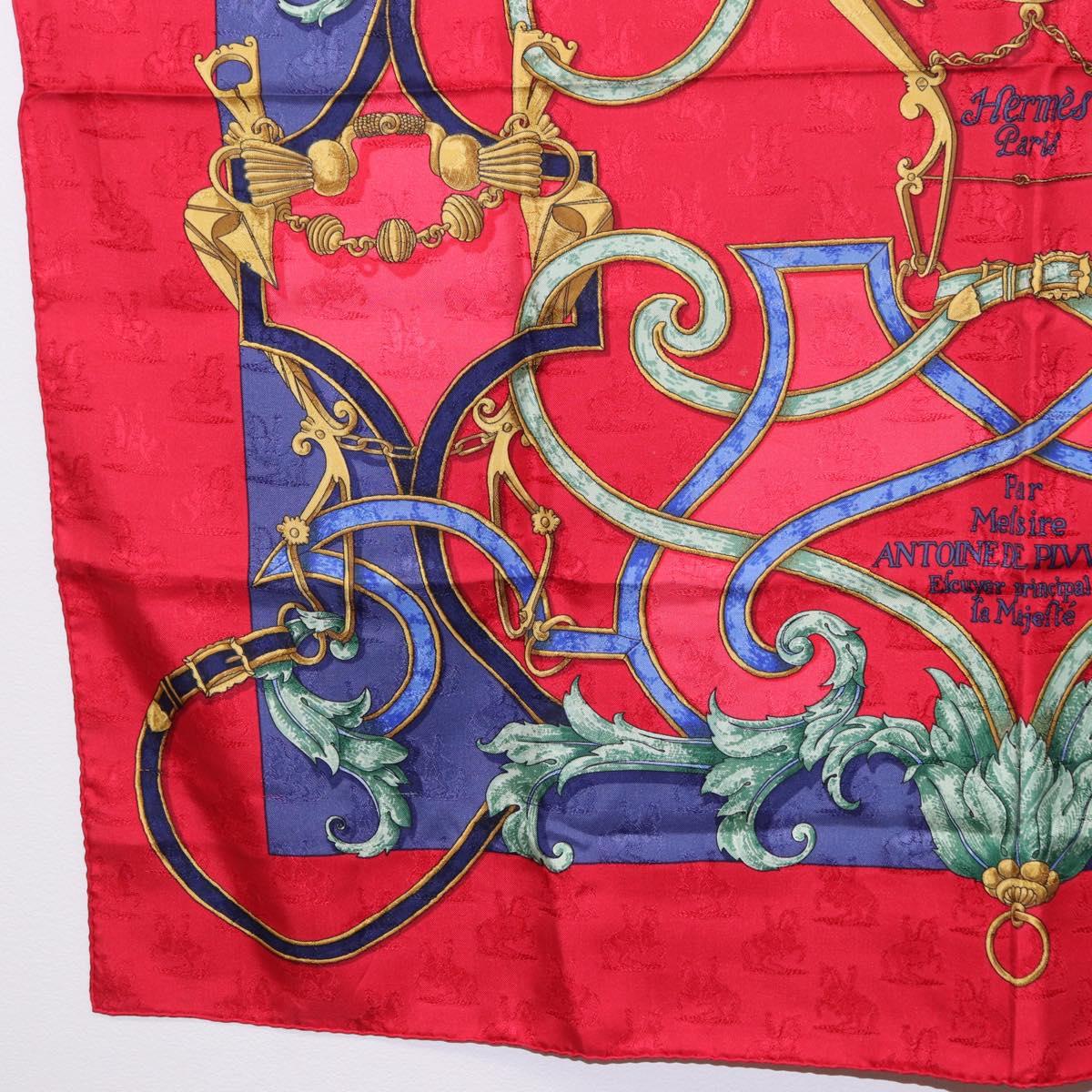 HERMES Carre90 Scarf Silk Red Auth 195639 - Jerrillo image 8