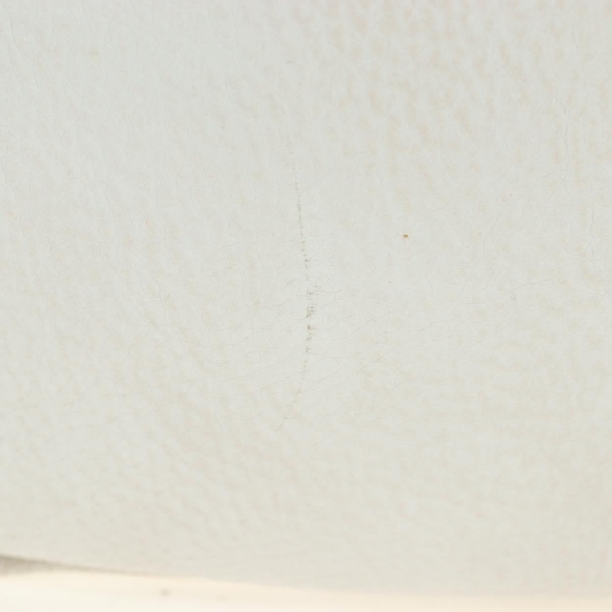 HERMES Evelyn 1GM Shoulder Bag Leather White Silver Auth 195640SAM - Jerrillo image 4