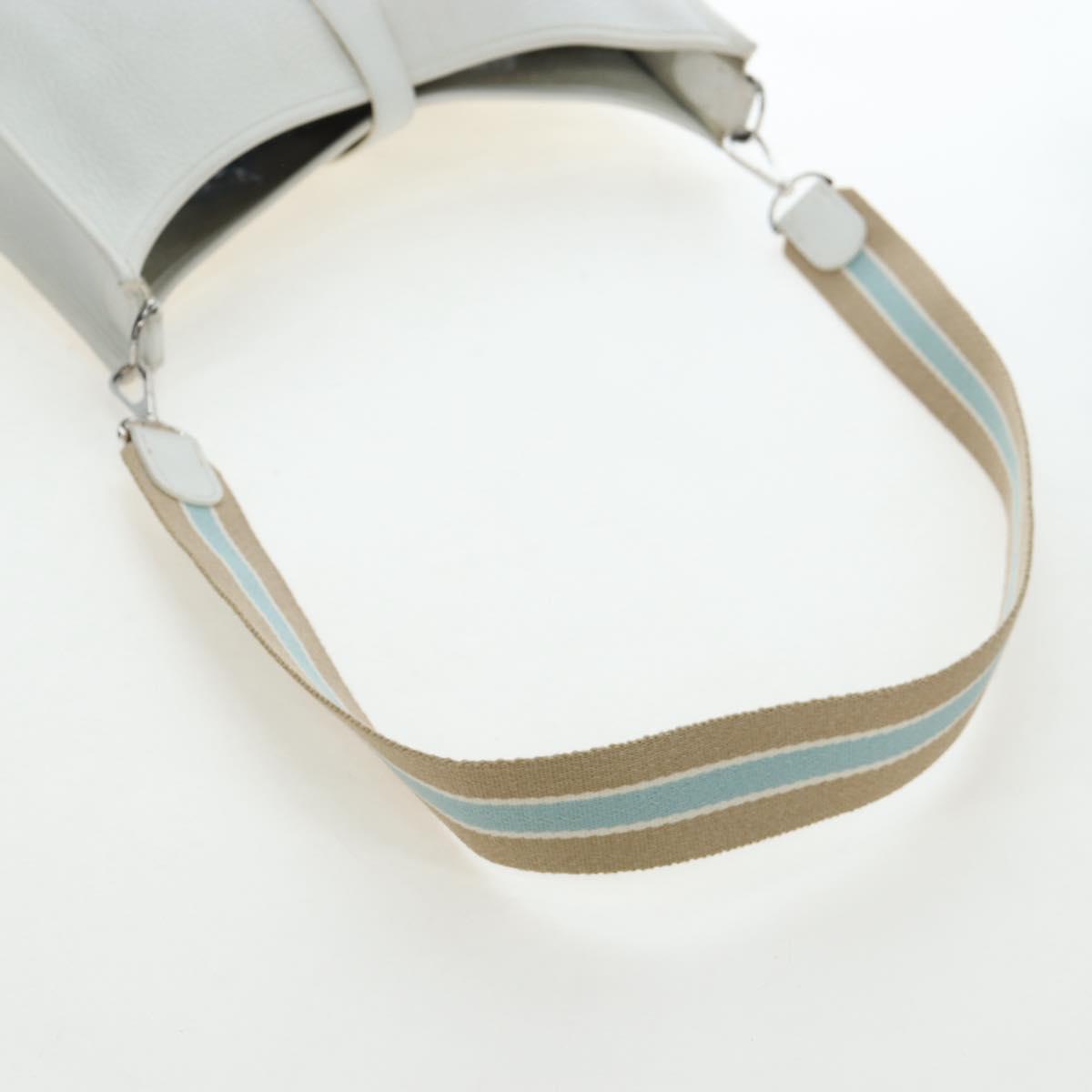 HERMES Evelyn 1GM Shoulder Bag Leather White Silver Auth 195640SAM - Jerrillo image 8