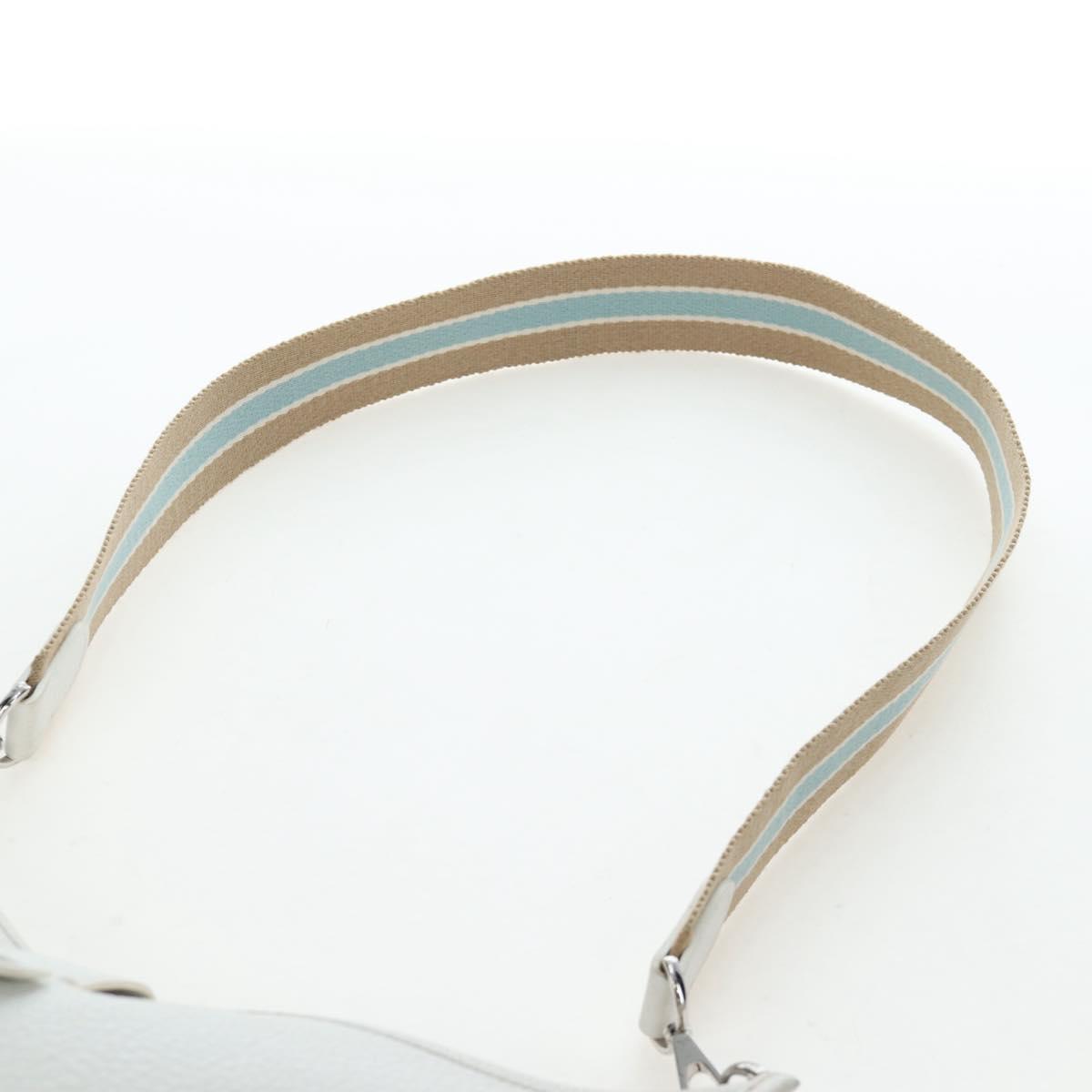 HERMES Evelyn 1GM Shoulder Bag Leather White Silver Auth 195640SAM - Jerrillo image 9