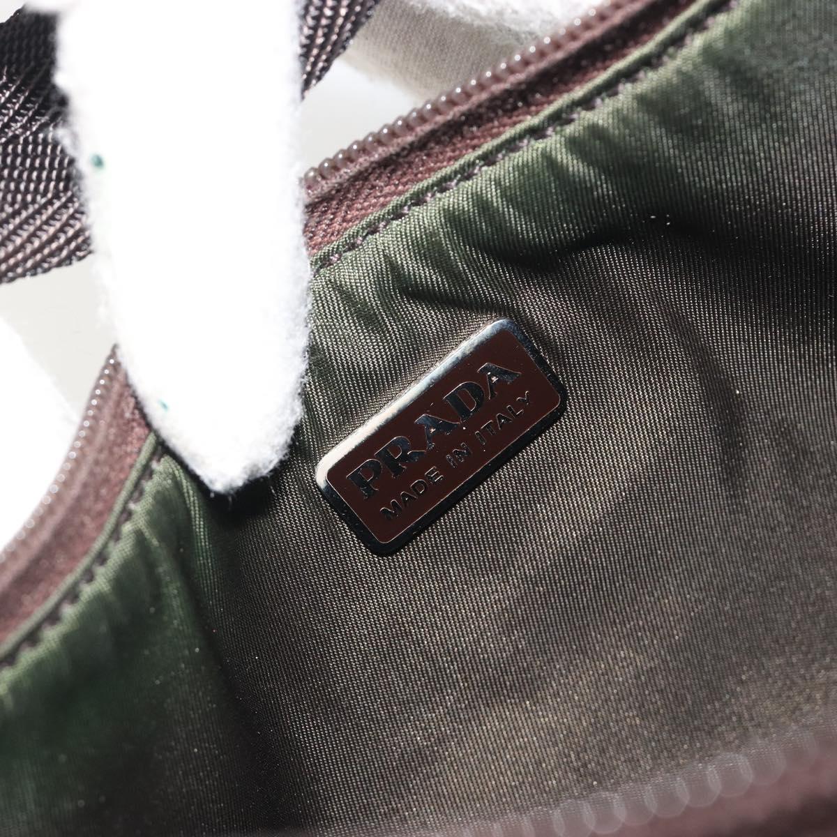PRADA PRADA Sports Hand Pouch Wool Khaki Silver Auth 195649A - Jerrillo image 9