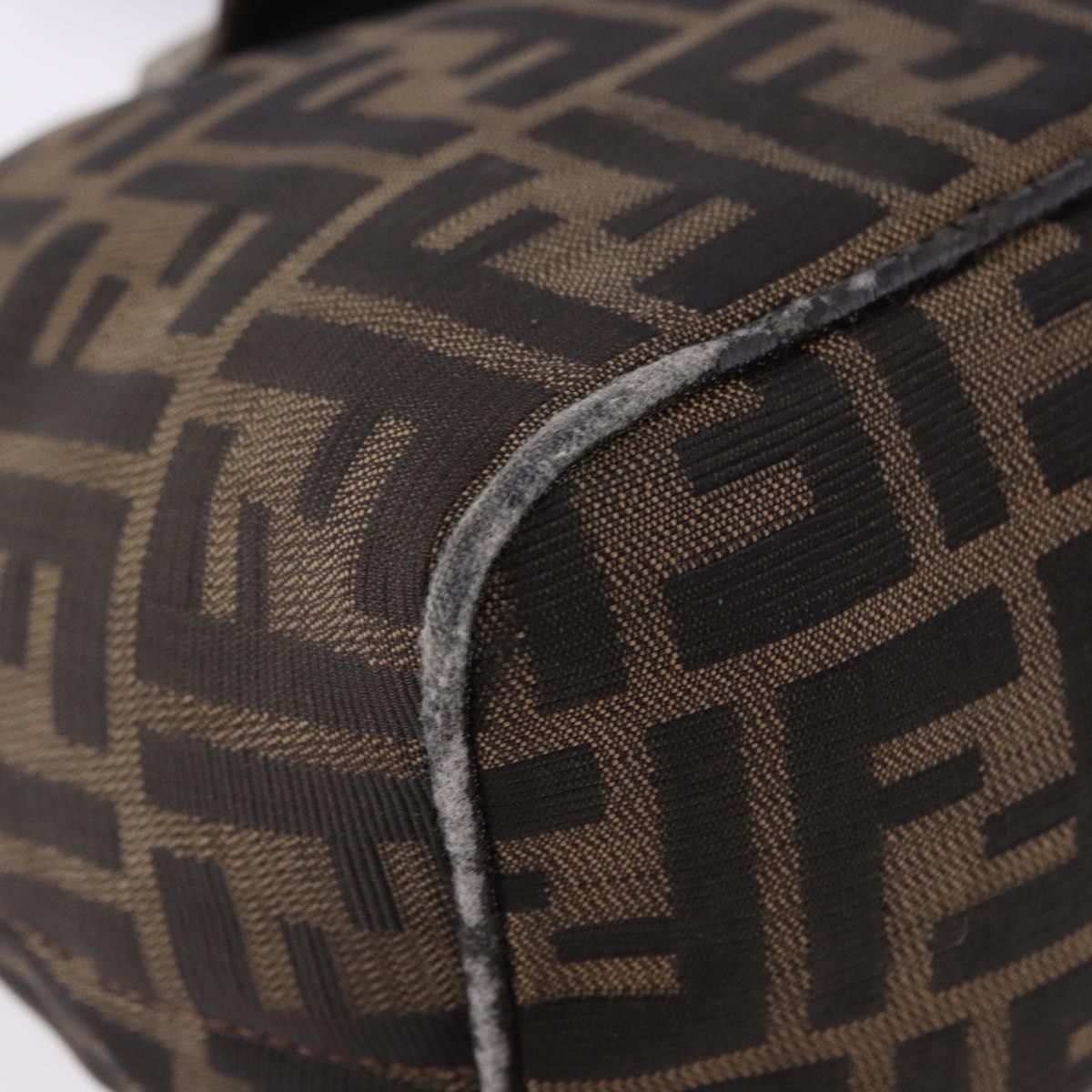 FENDI Zucca Canvas Hand Bag Brown Silver Auth 195759 - Jerrillo image 9