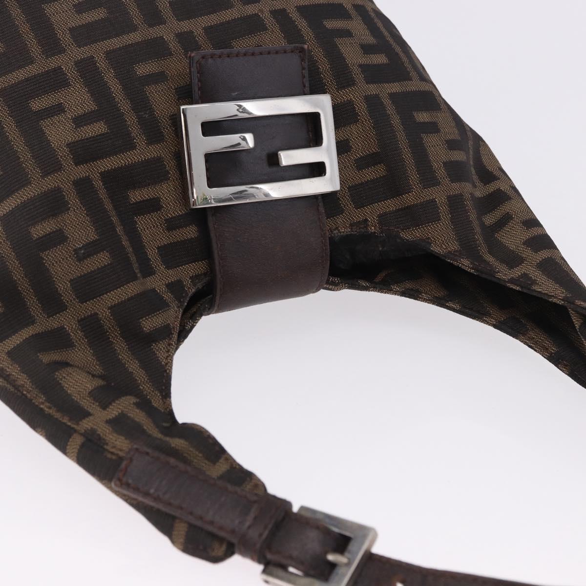 FENDI Zucca Canvas Hand Bag Brown Silver Auth 195759 - Jerrillo image 6
