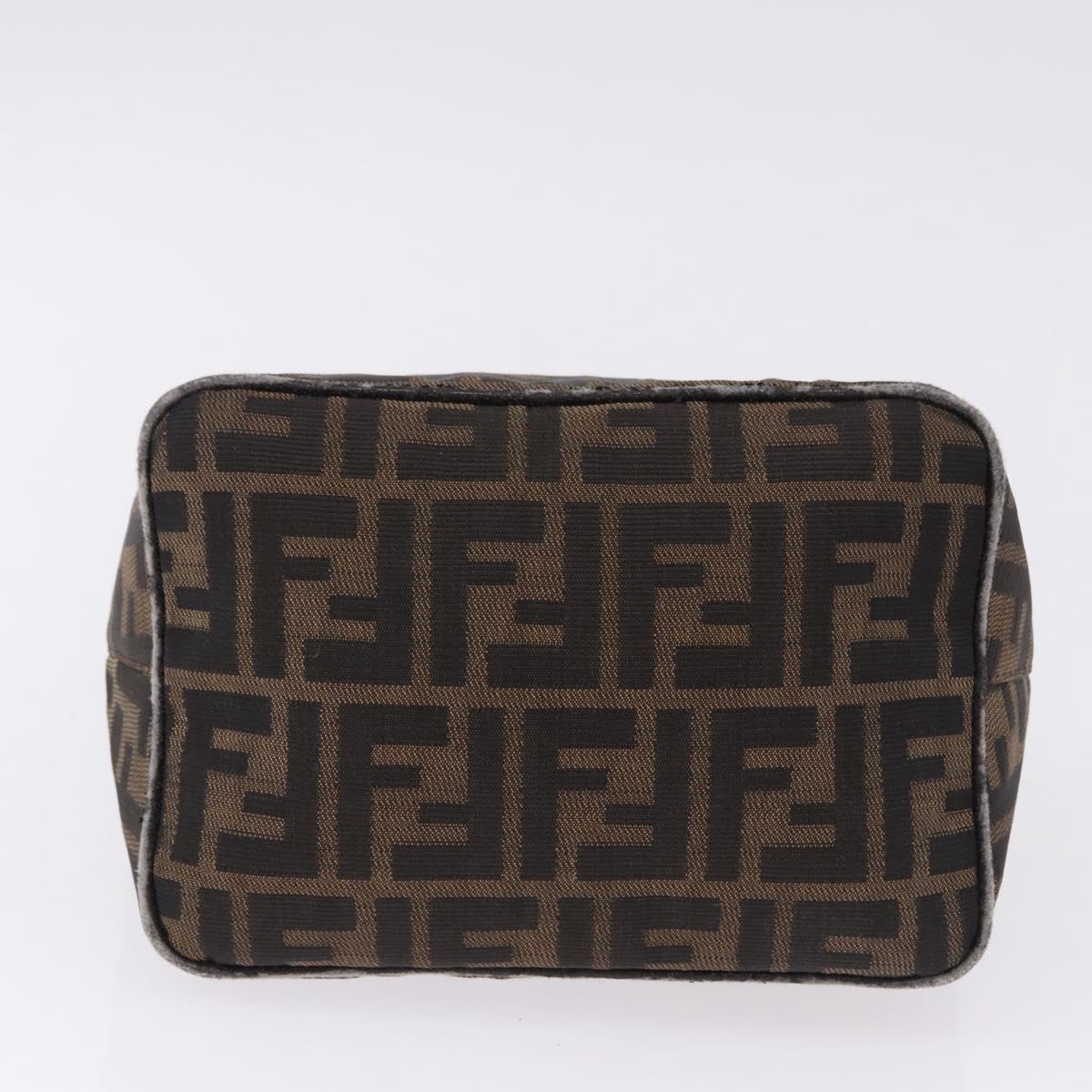 FENDI Zucca Canvas Hand Bag Brown Silver Auth 195759 - Jerrillo image 5