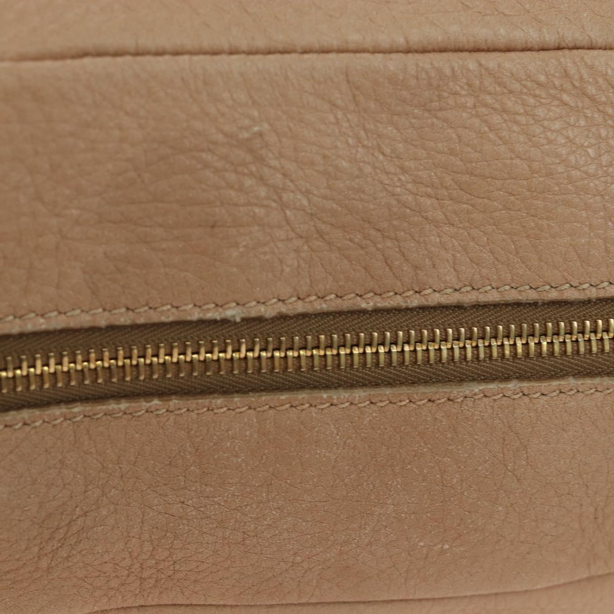 PRADA Tote Bag Leather Beige Gold Tone Auth 195767V - Jerrillo image 10