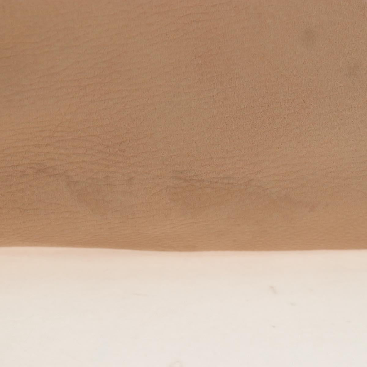 PRADA Tote Bag Leather Beige Gold Tone Auth 195767V - Jerrillo image 3