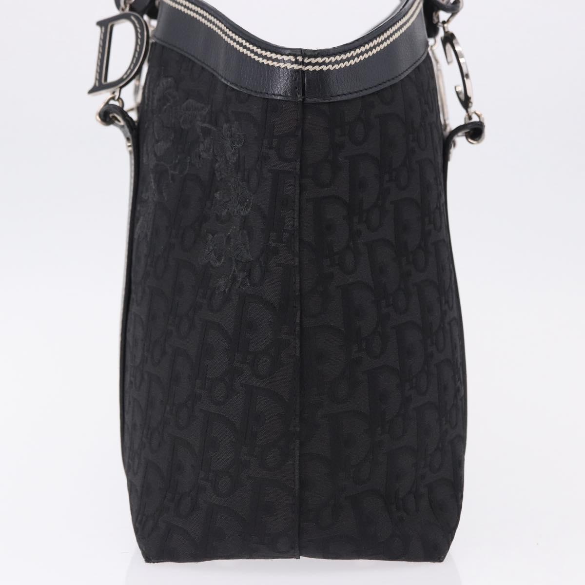 Christian Dior Trotter Canvas Hand Bag Black Silver Auth 195785V - Jerrillo image 3