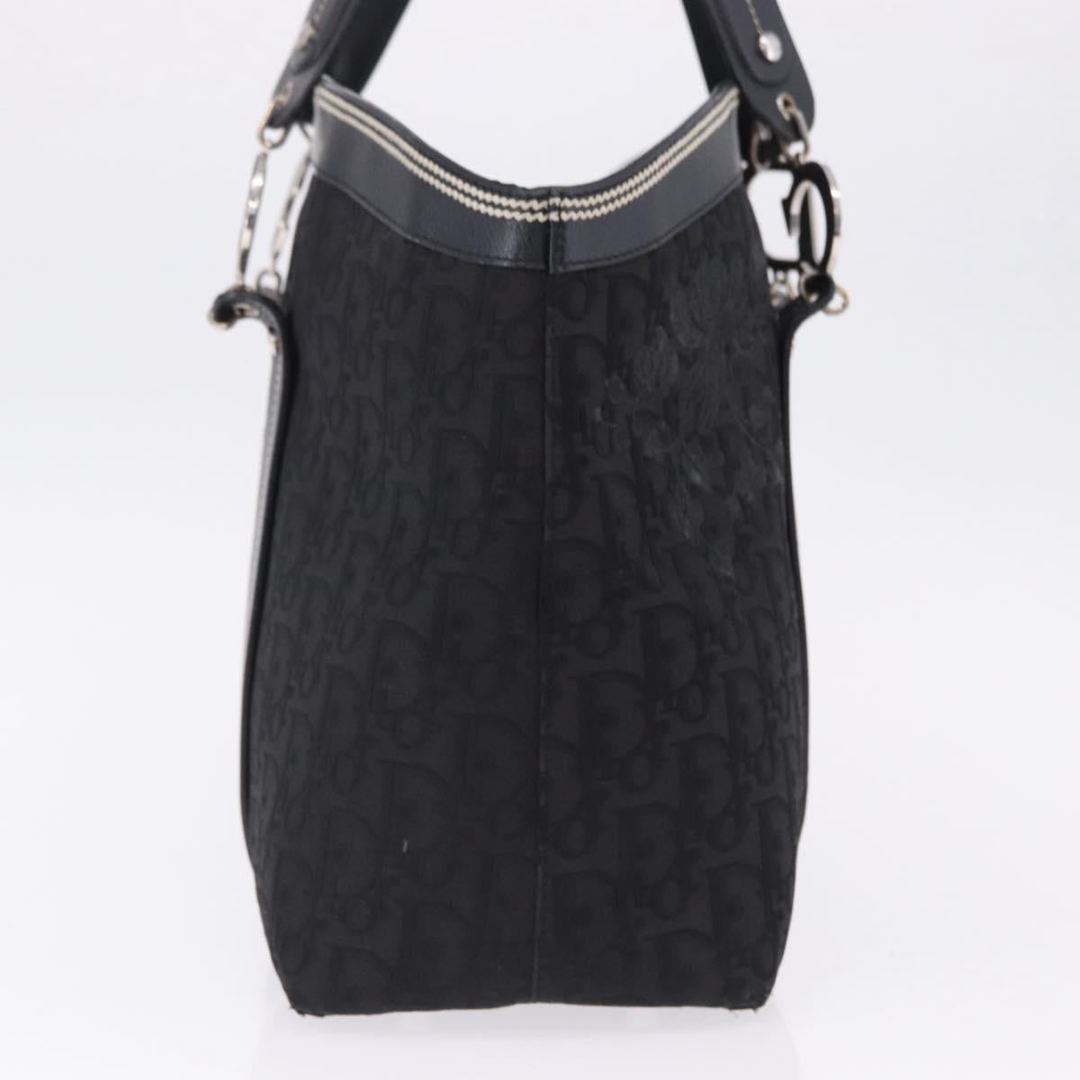 Christian Dior Trotter Canvas Hand Bag Black Silver Auth 195785V - Jerrillo image 4