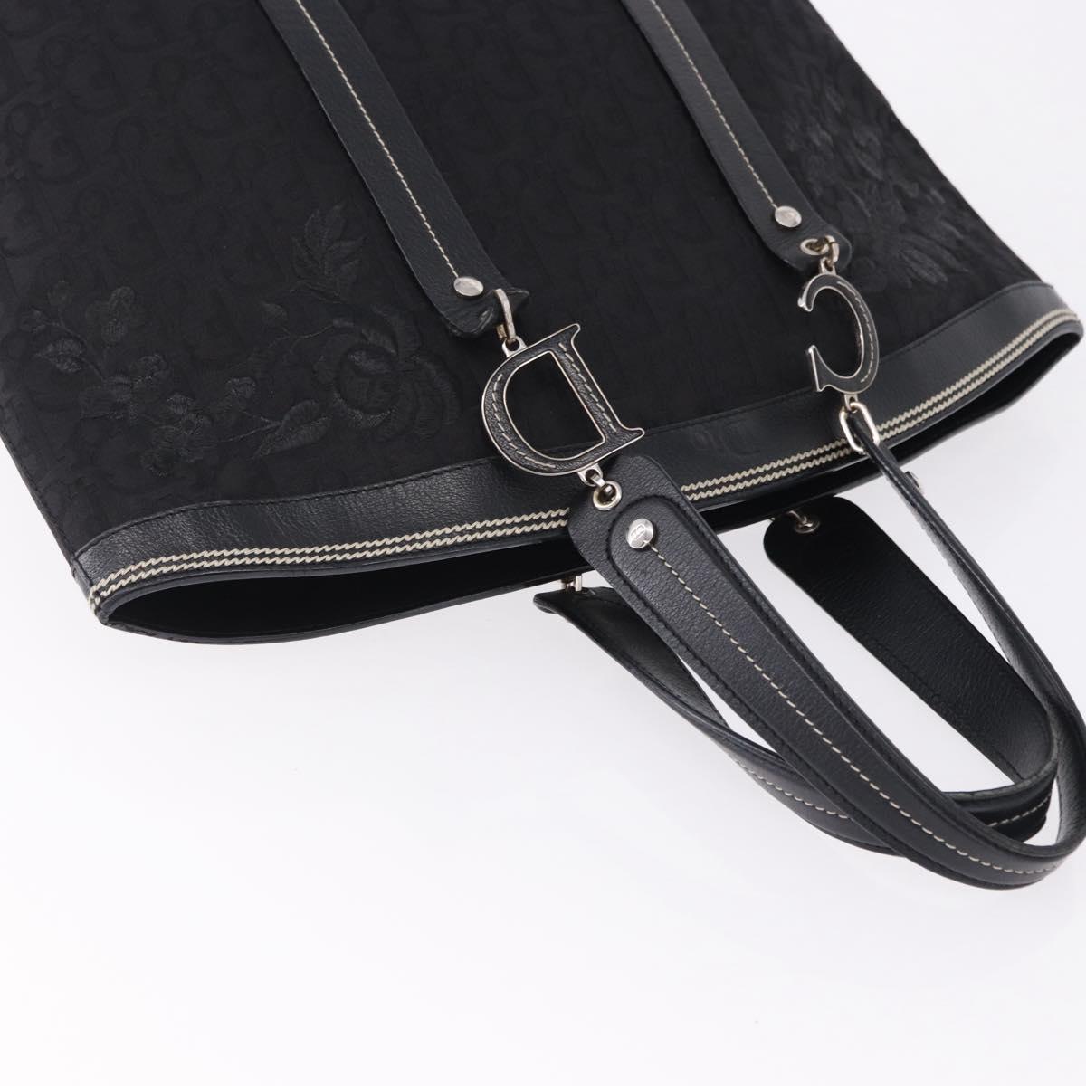 Christian Dior Trotter Canvas Hand Bag Black Silver Auth 195785V - Jerrillo image 6
