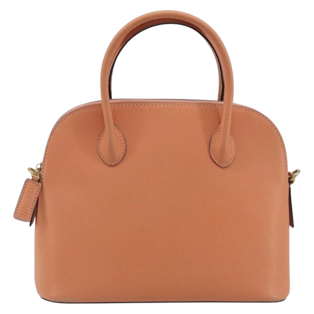 CELINE Hand Bag Leather 2way Orange Gold Tone Auth 195791A - Jerrillo image 2