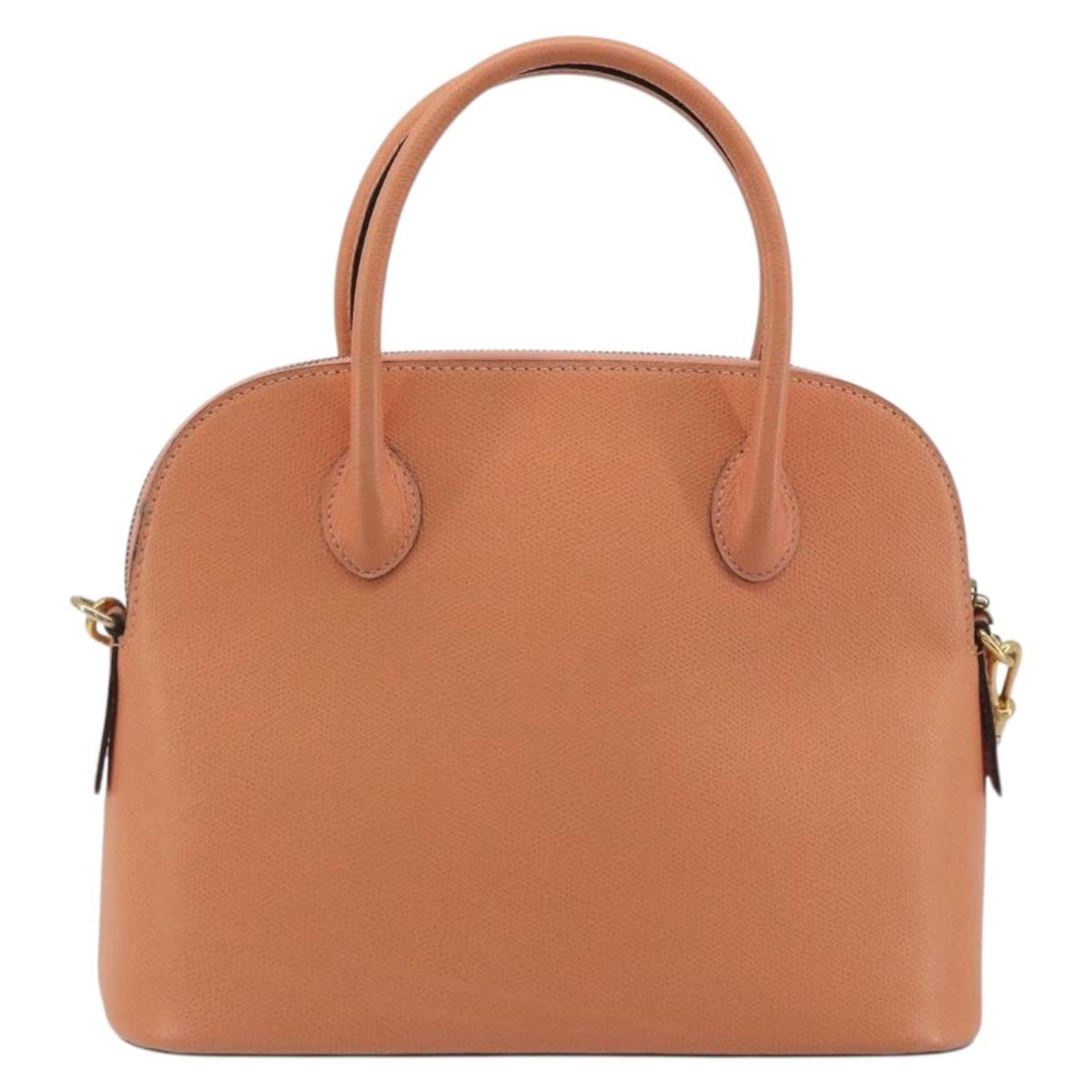 CELINE Hand Bag Leather 2way Orange Gold Tone Auth 195791A - Jerrillo image 3