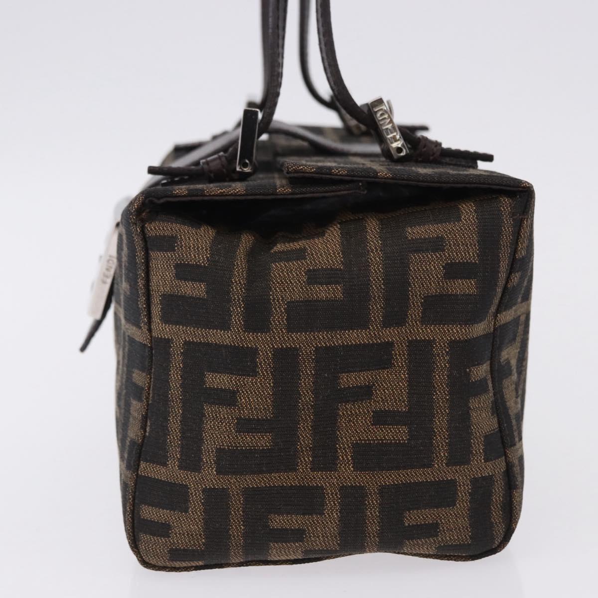 FENDI Zucca Canvas Mamma Baguette Hand Bag Brown Silver Auth 195795V - Jerrillo image 3