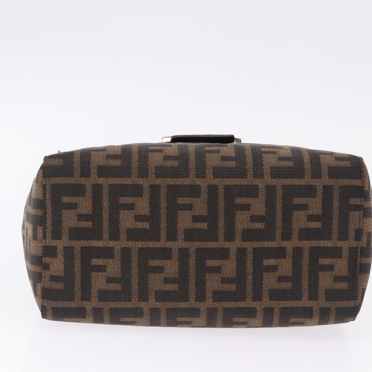 FENDI Zucca Canvas Mamma Baguette Hand Bag Brown Silver Auth 195795V - Jerrillo image 5