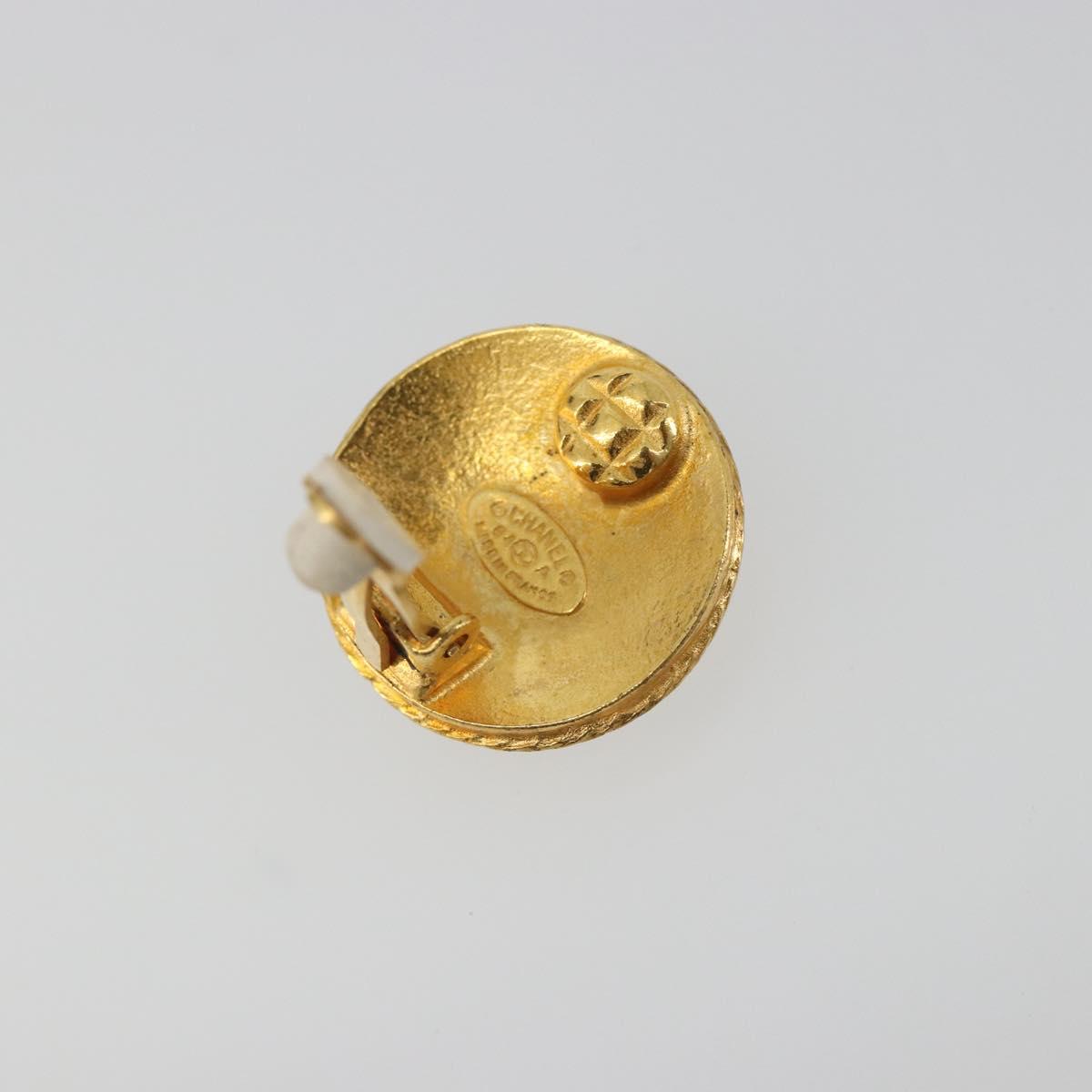 CHANEL Coco Round Earring metal Gold Tone CC Auth 195953V - Jerrillo image 10