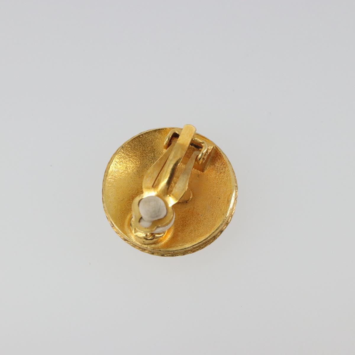 CHANEL Coco Round Earring metal Gold Tone CC Auth 195953V - Jerrillo image 3