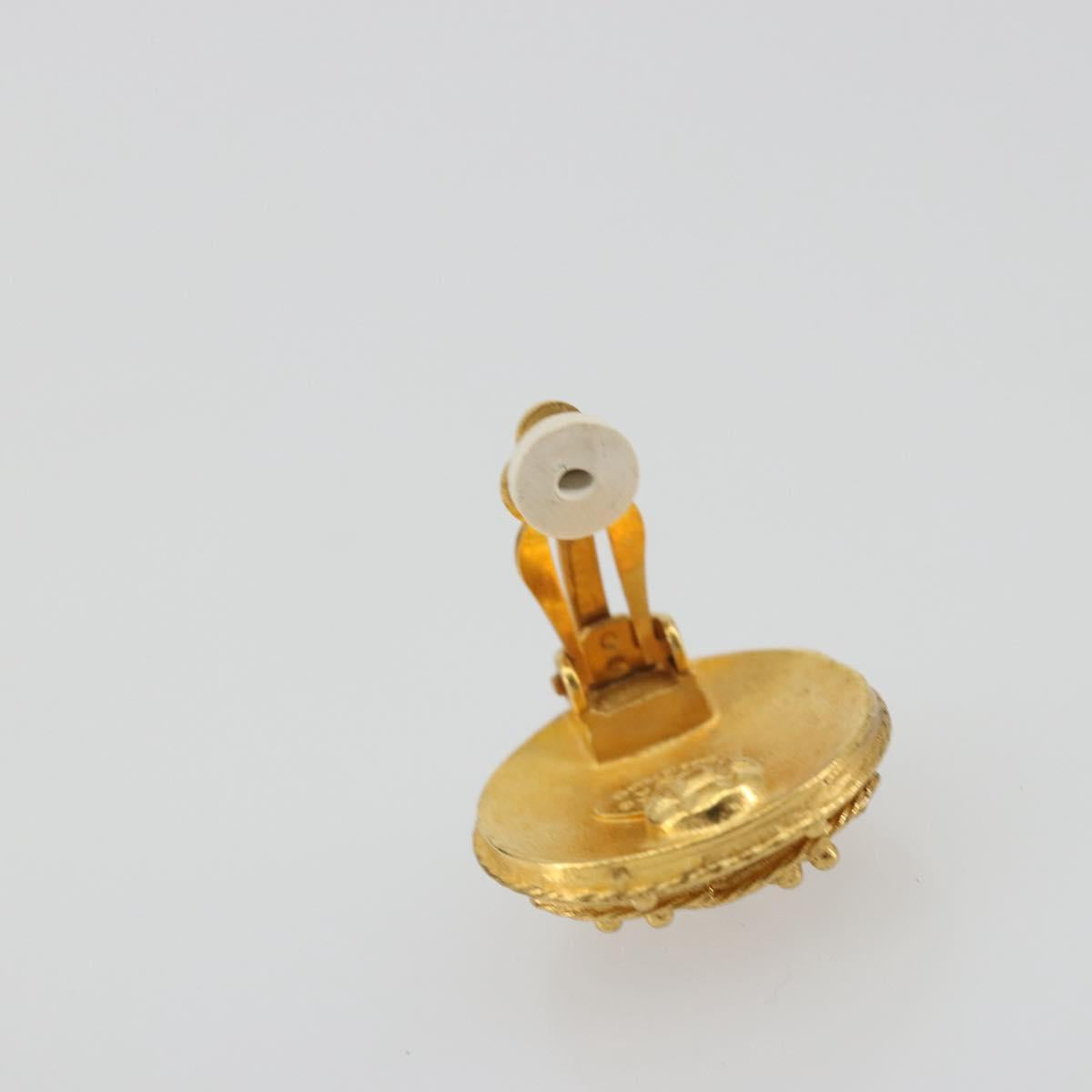 CHANEL Coco Round Earring metal Gold Tone CC Auth 195953V - Jerrillo image 4