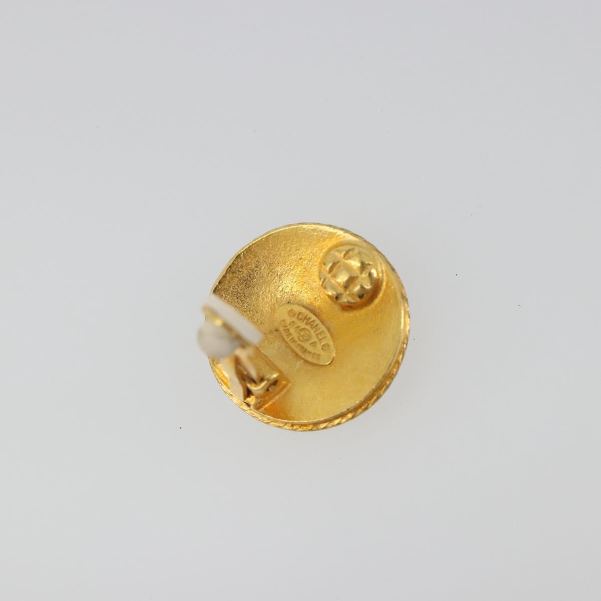 CHANEL Coco Round Earring metal Gold Tone CC Auth 195953V - Jerrillo image 5