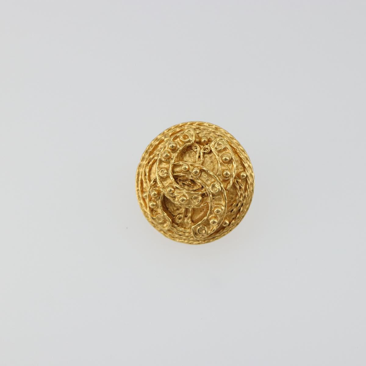 CHANEL Coco Round Earring metal Gold Tone CC Auth 195953V - Jerrillo image 7