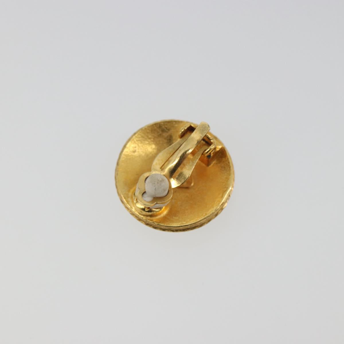 CHANEL Coco Round Earring metal Gold Tone CC Auth 195953V - Jerrillo image 8