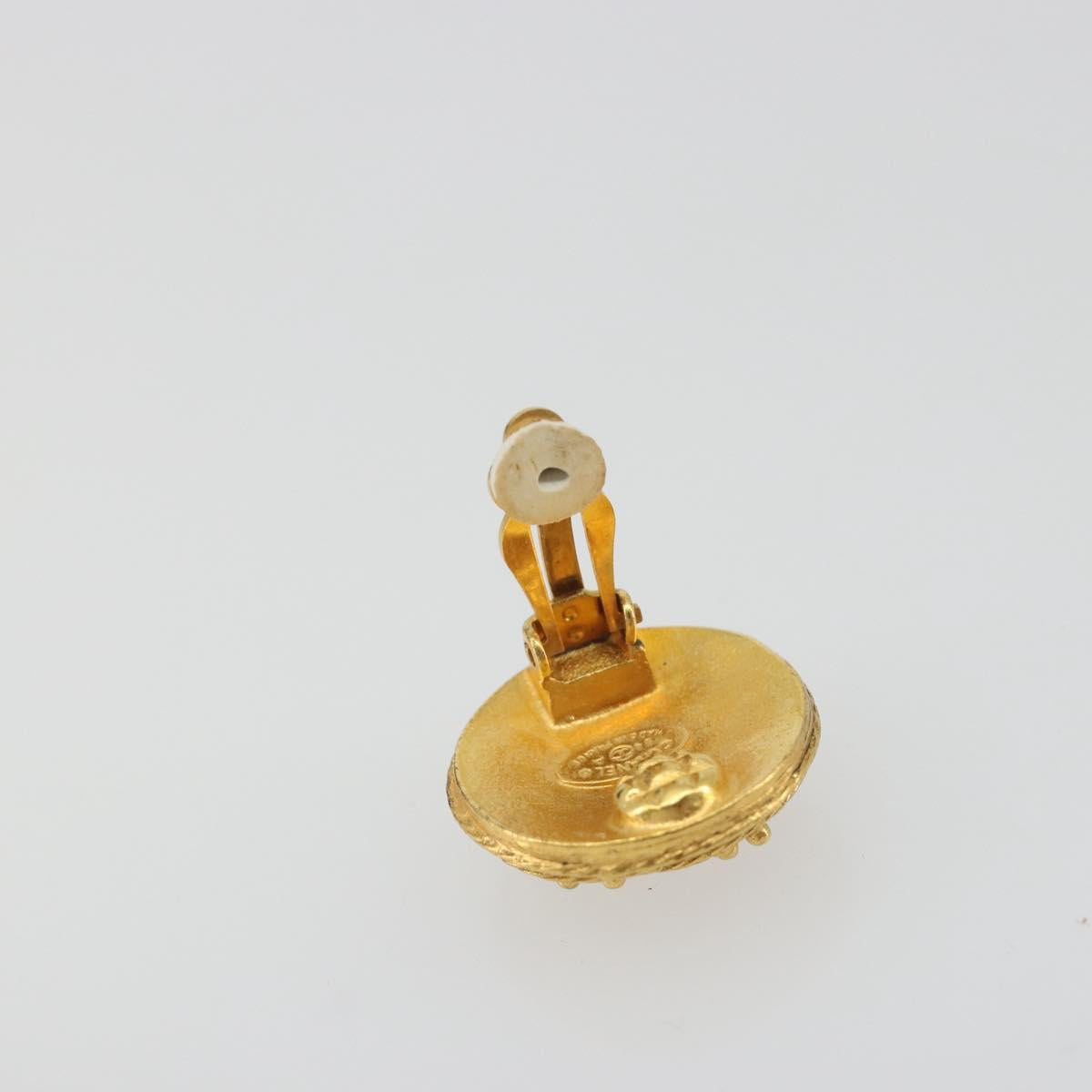 CHANEL Coco Round Earring metal Gold Tone CC Auth 195953V - Jerrillo image 9