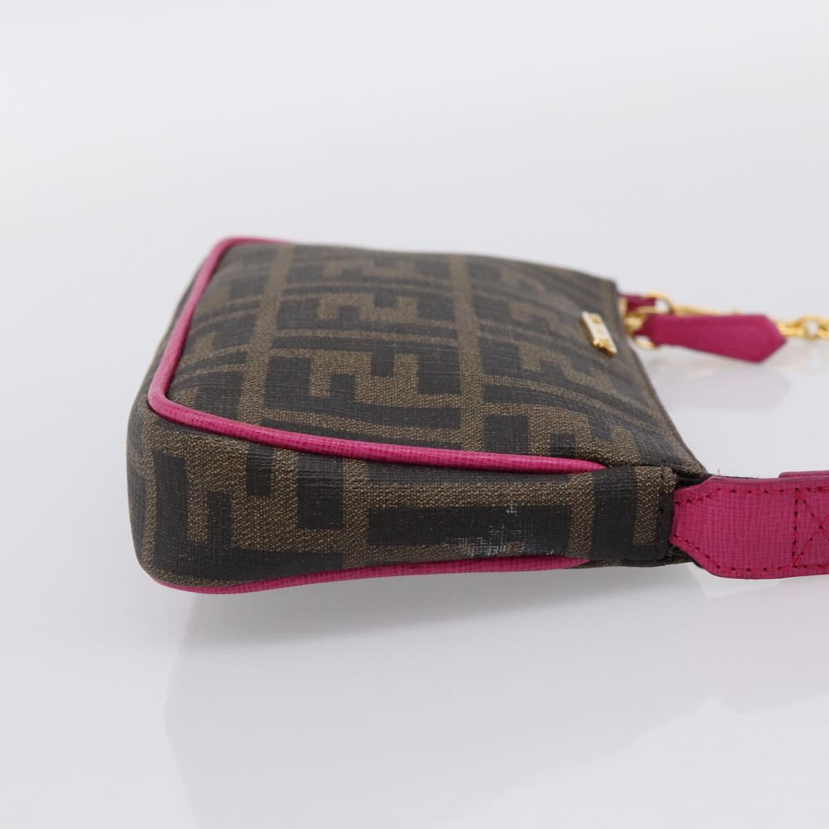 FENDI Zucca Canvas Accessory Pouch PVC Brown Black 8BS073 Auth 195954V - Jerrillo image 4