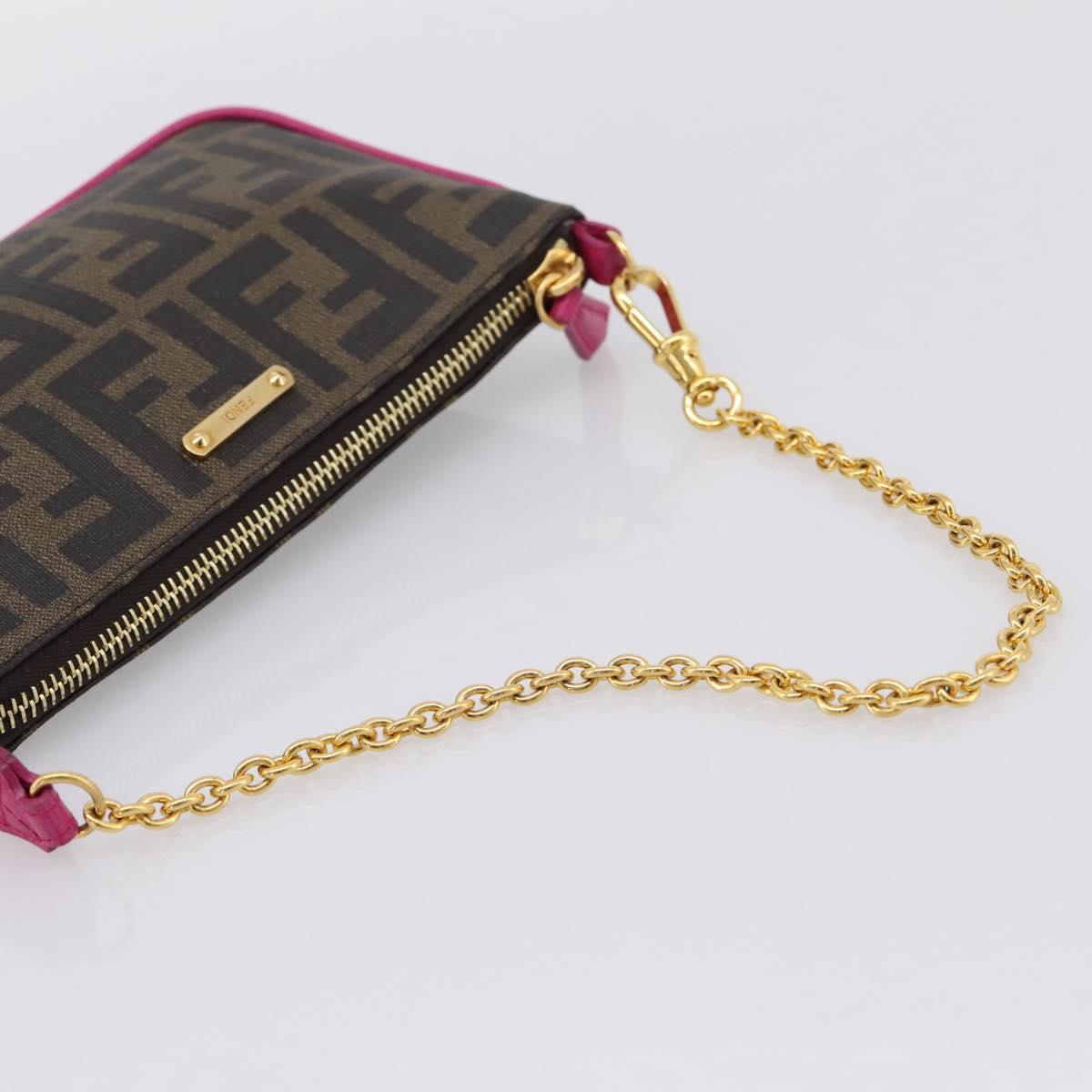 FENDI Zucca Canvas Accessory Pouch PVC Brown Black 8BS073 Auth 195954V - Jerrillo image 7