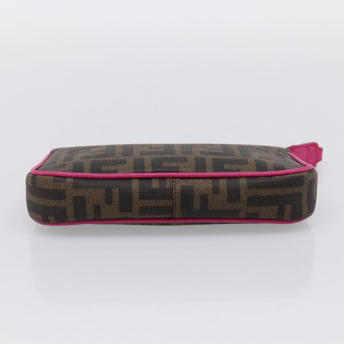 FENDI Zucca Canvas Accessory Pouch PVC Brown Black 8BS073 Auth 195954V - Jerrillo image 5
